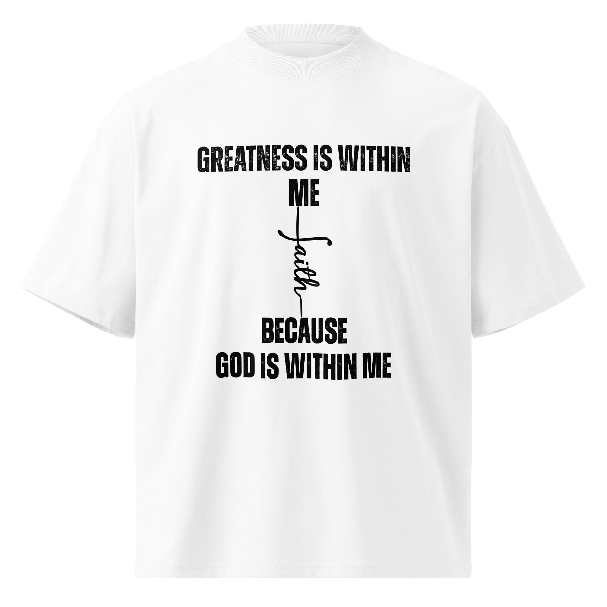 Christian Inspirational Oversized High Neck T-Shirt Unisex