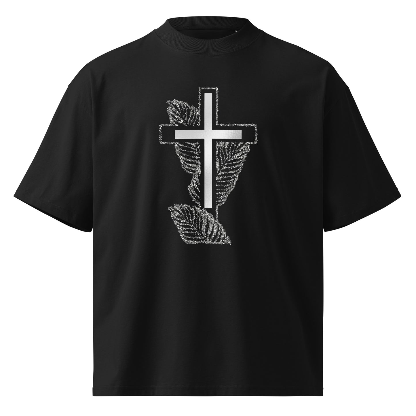 Jesus Inspirational Unisex Organic Oversized High Neck T Shirt