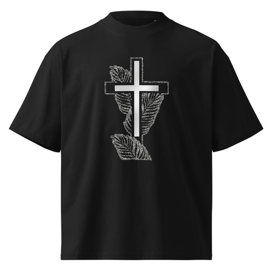 Jesus Inspirational Unisex Organic Oversized High Neck T Shirt