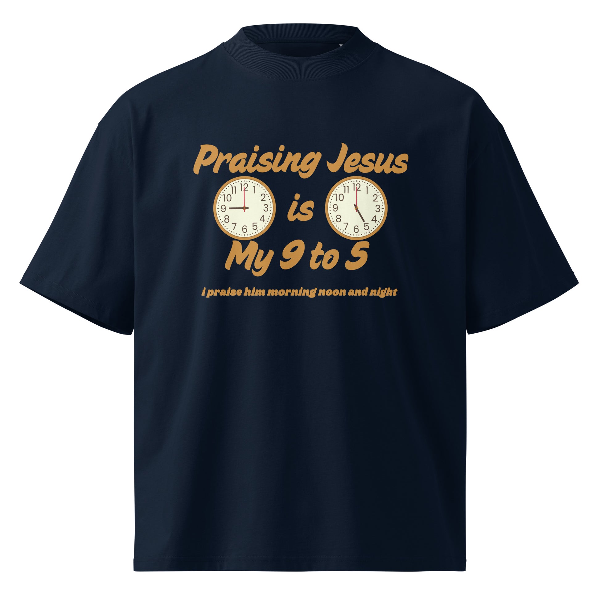 Jesus Inspirational Unisex Organic Oversized High Neck T Shirt