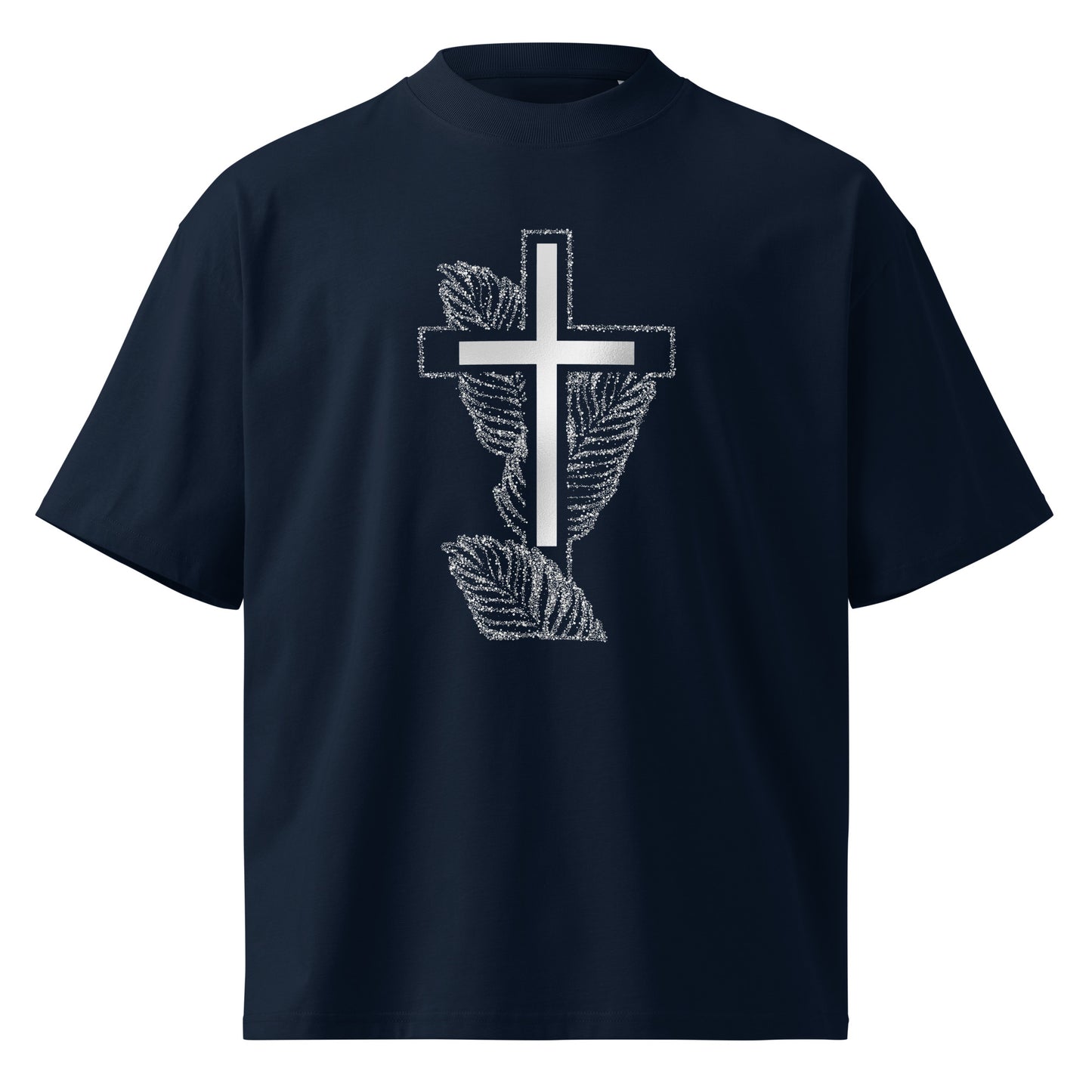 Jesus Inspirational Unisex Organic Oversized High Neck T Shirt