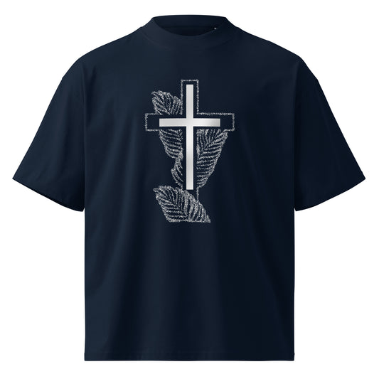 Jesus Inspirational Unisex Organic Oversized High Neck T Shirt
