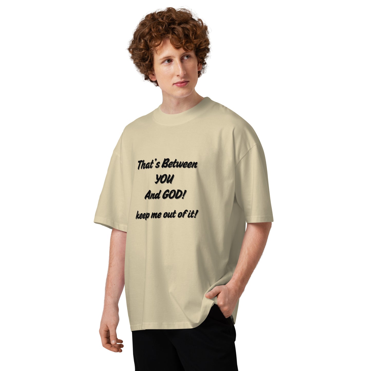 Christian Inspirational Unisex Organic Oversized High Neck T Shirt
