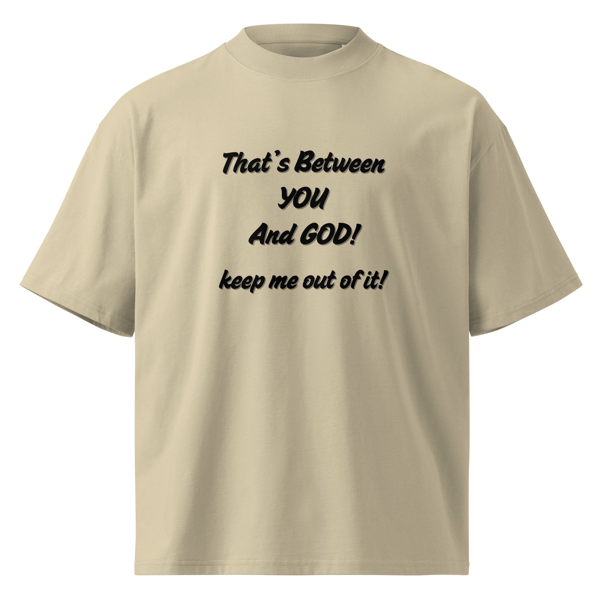Christian Inspirational Unisex Organic Oversized High Neck T Shirt