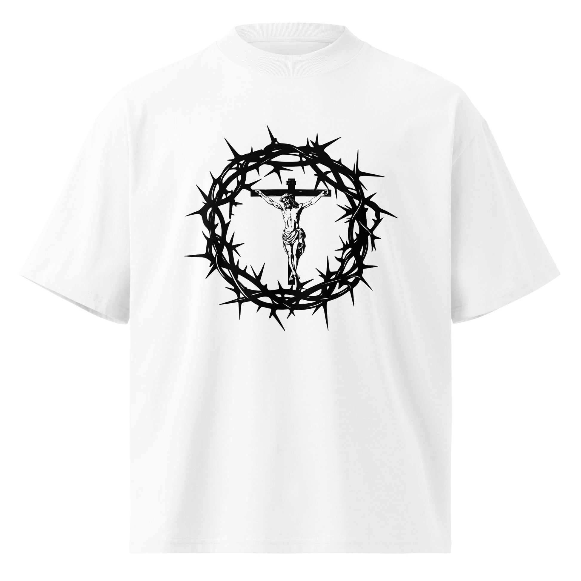 Jesus Inspirational Unisex Organic Oversized High Neck T Shirt