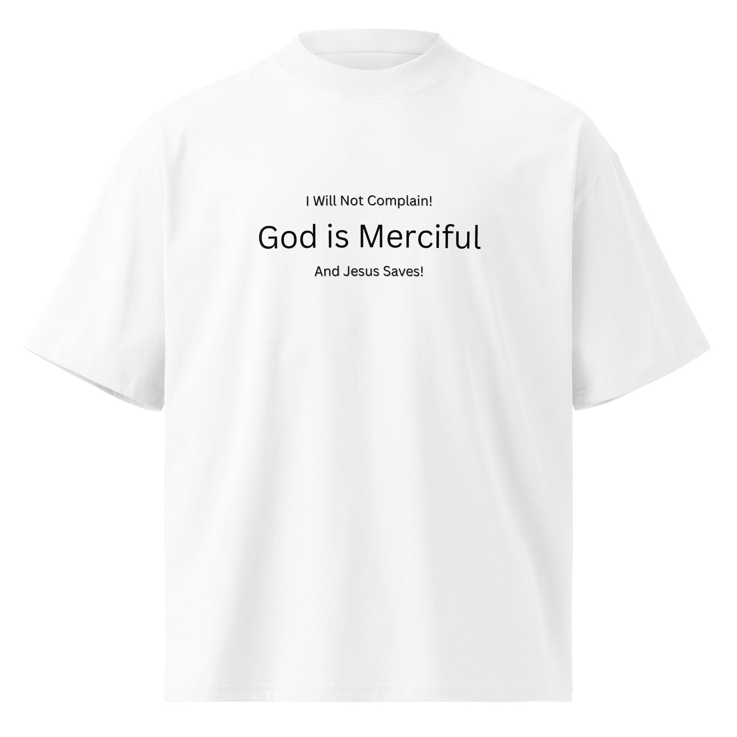 Inspirational Unisex Organic Oversized High Neck T Shirt