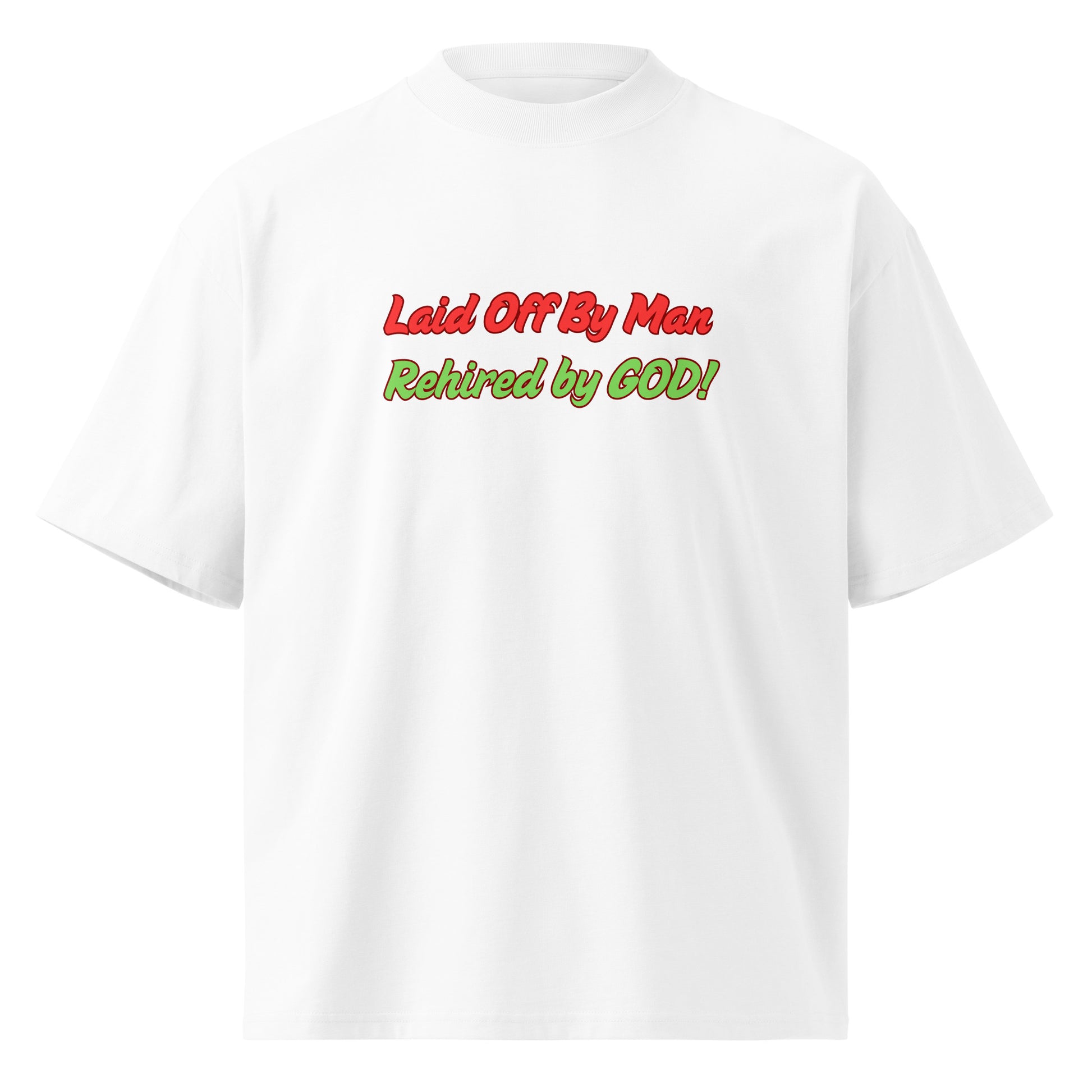 Christian Inspirational Unisex Organic Oversized High Neck T Shirt