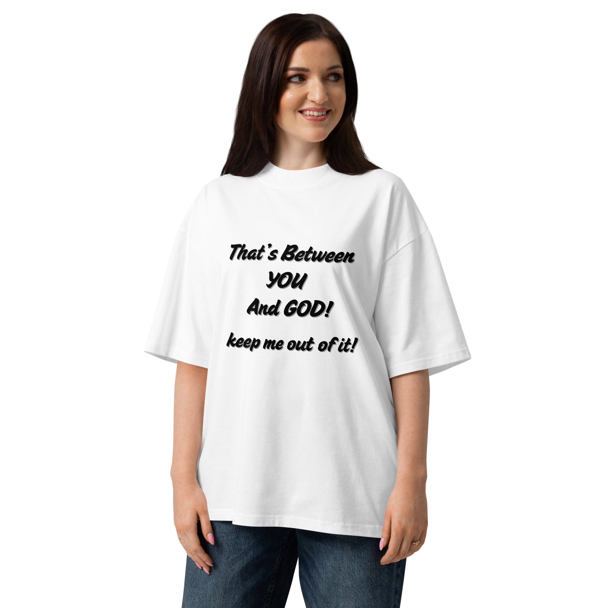 Christian Inspirational Unisex Organic Oversized High Neck T Shirt