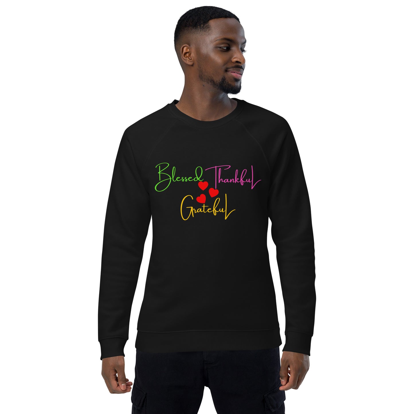 Blessed Unisex organic raglan sweatshirt