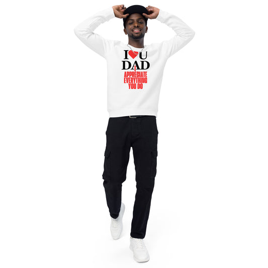 Father's Day Inspirational organic raglan sweatshirt