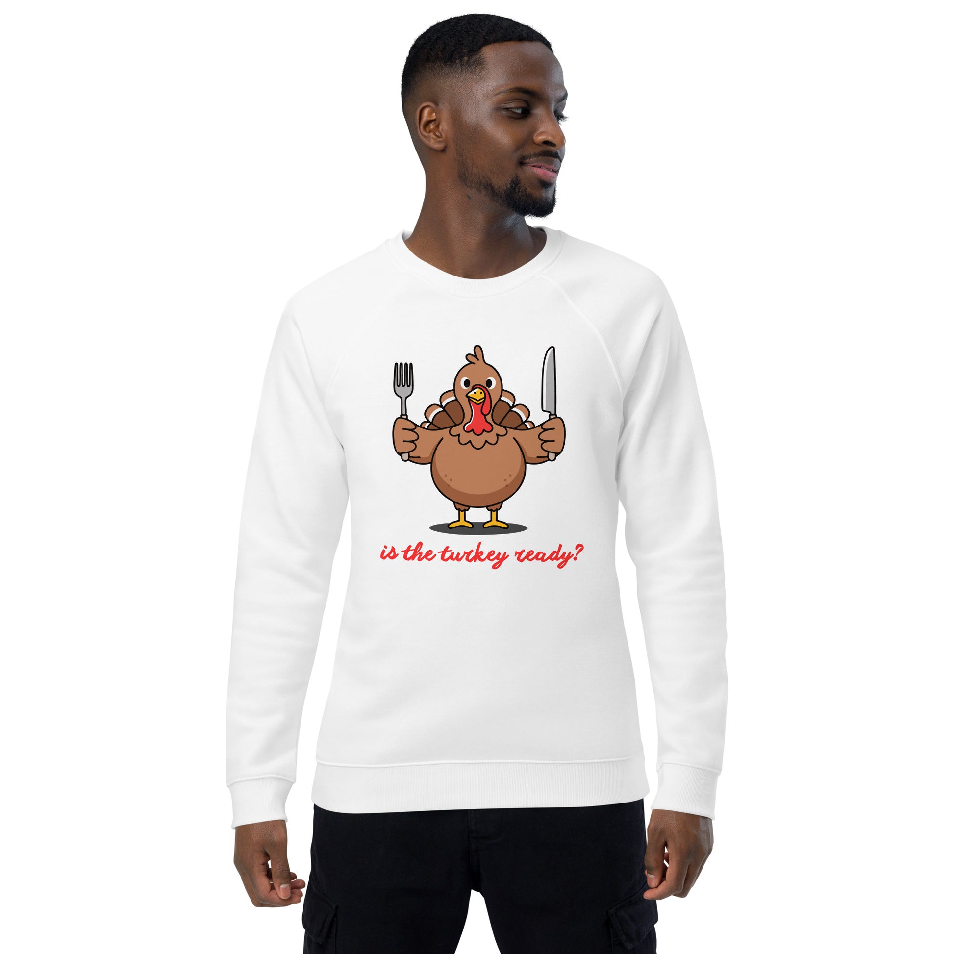 Thanksgiving Holiday Sweatshirt Unisex organic raglan