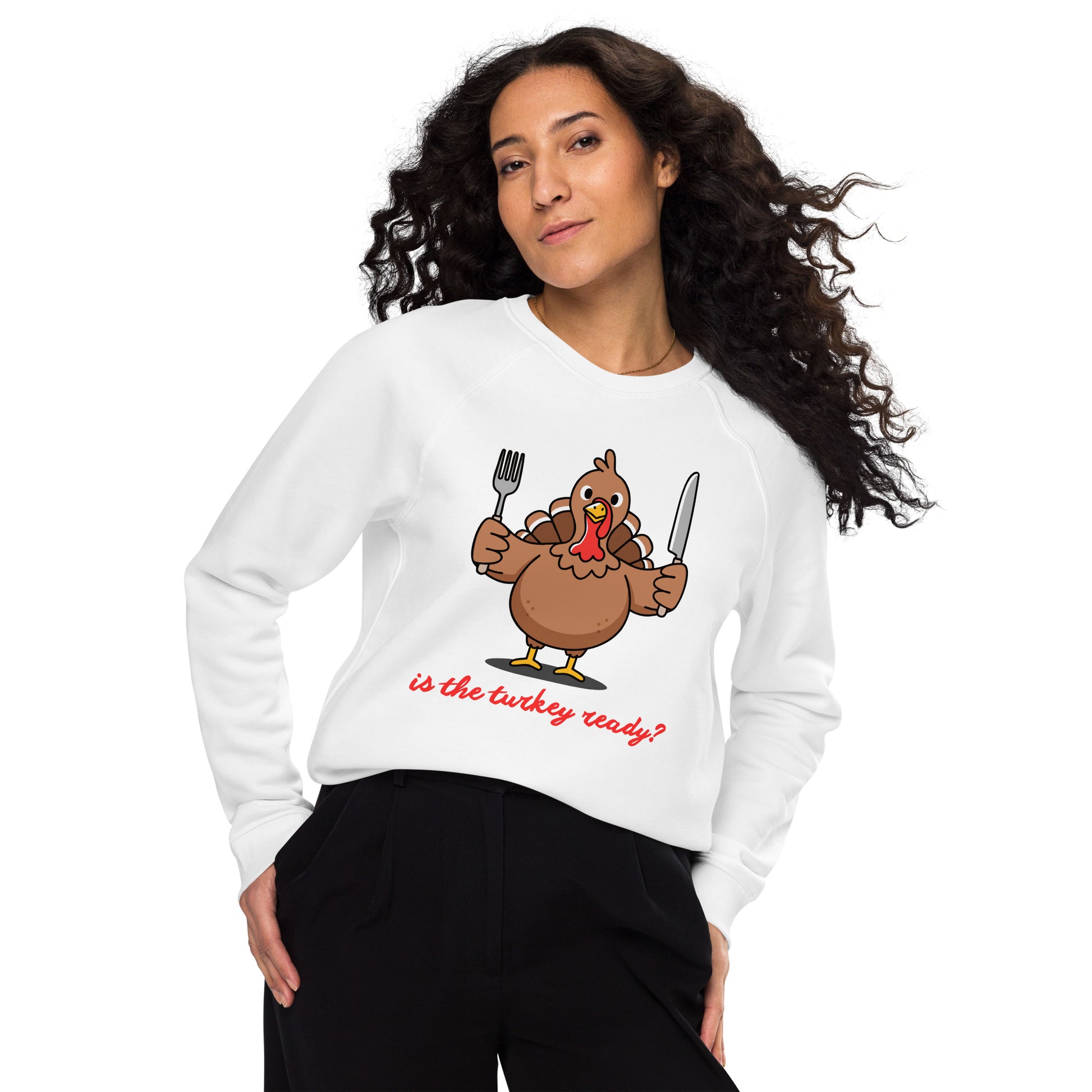 Thanksgiving Holiday Sweatshirt Unisex organic raglan