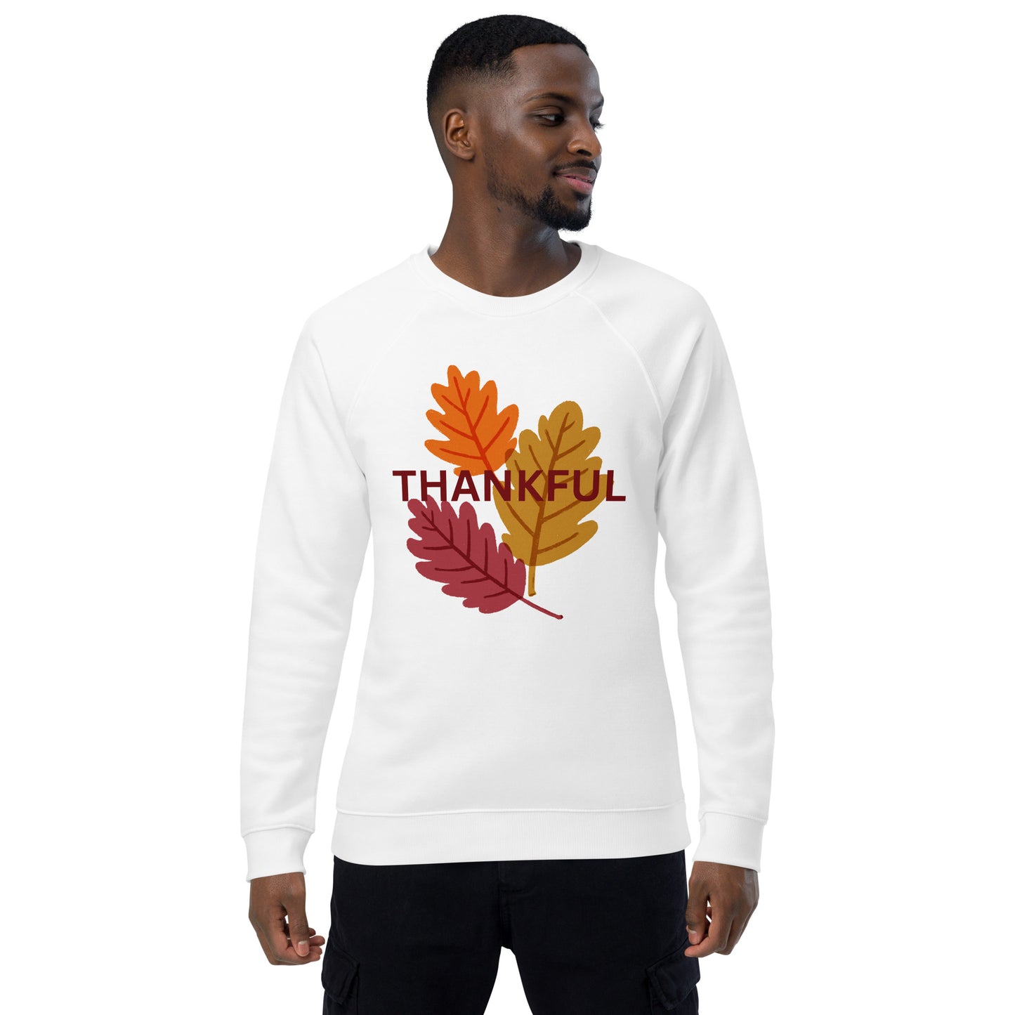 Thanksgiving Holiday Sweatshirt Unisex organic raglan