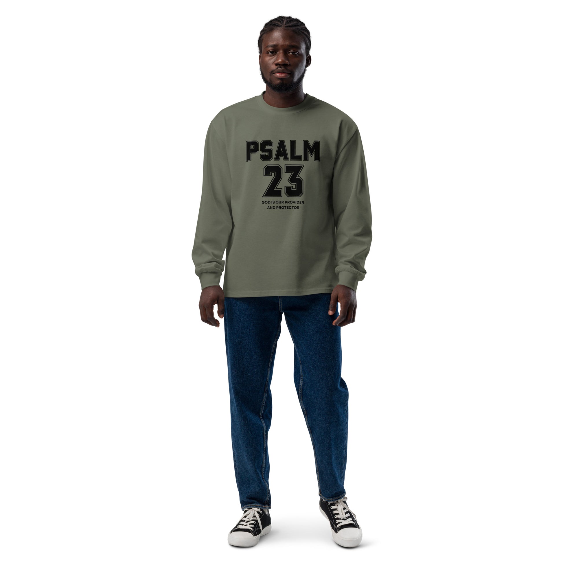 Psalm 23 Inspirational heavyweight long sleeve shirt unisex