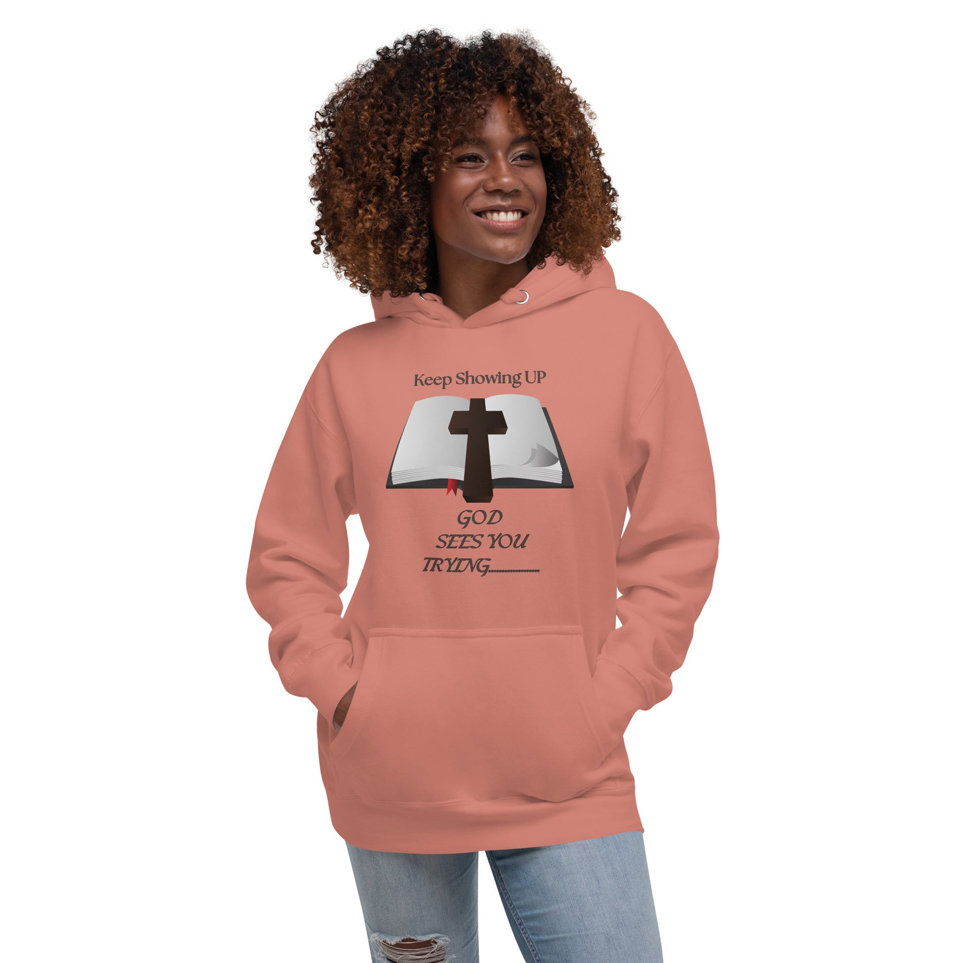 Keep Showing up Christina Inspirational Hoodie