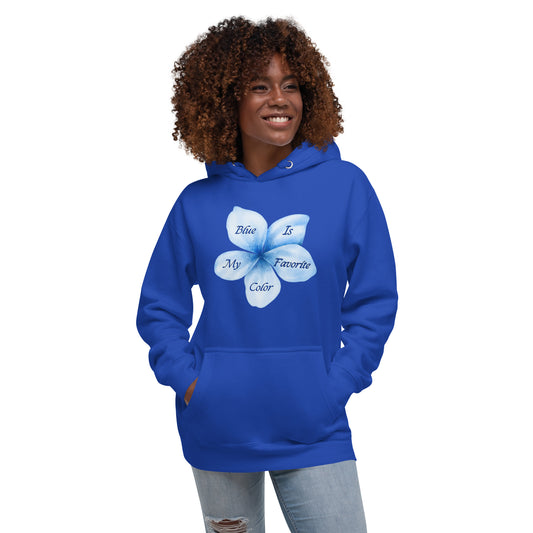 My Favorite color is Blue Inspirational Hoodie