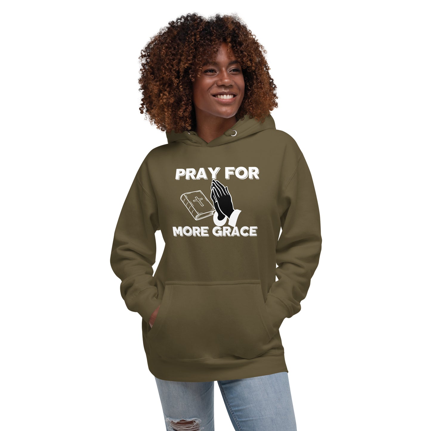 Pray for More Grace Christian Inspirational Unisex Hoodie