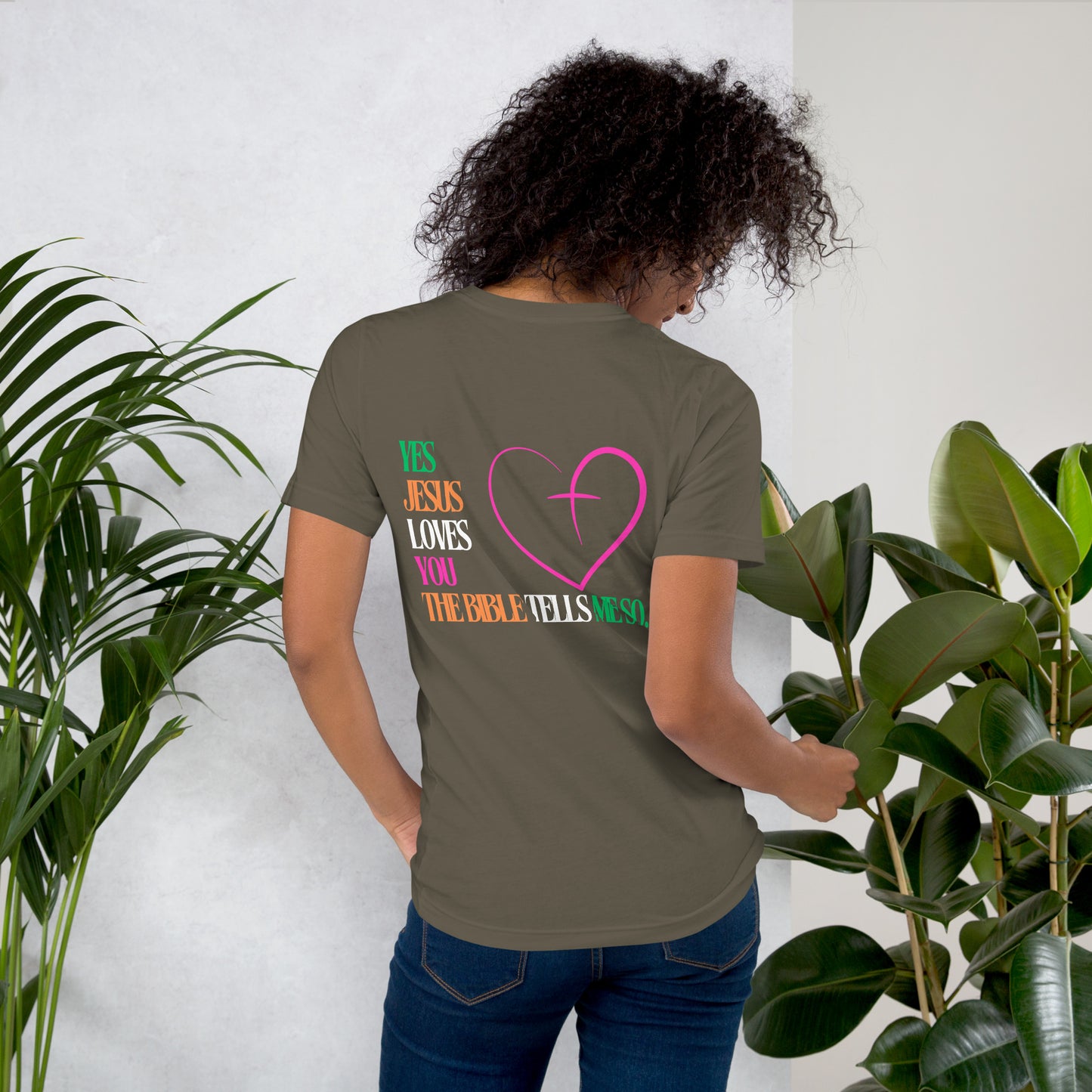 Jesus Loves You Christian Inspirational T-Shirt  Unisex Bella Canvas 3001