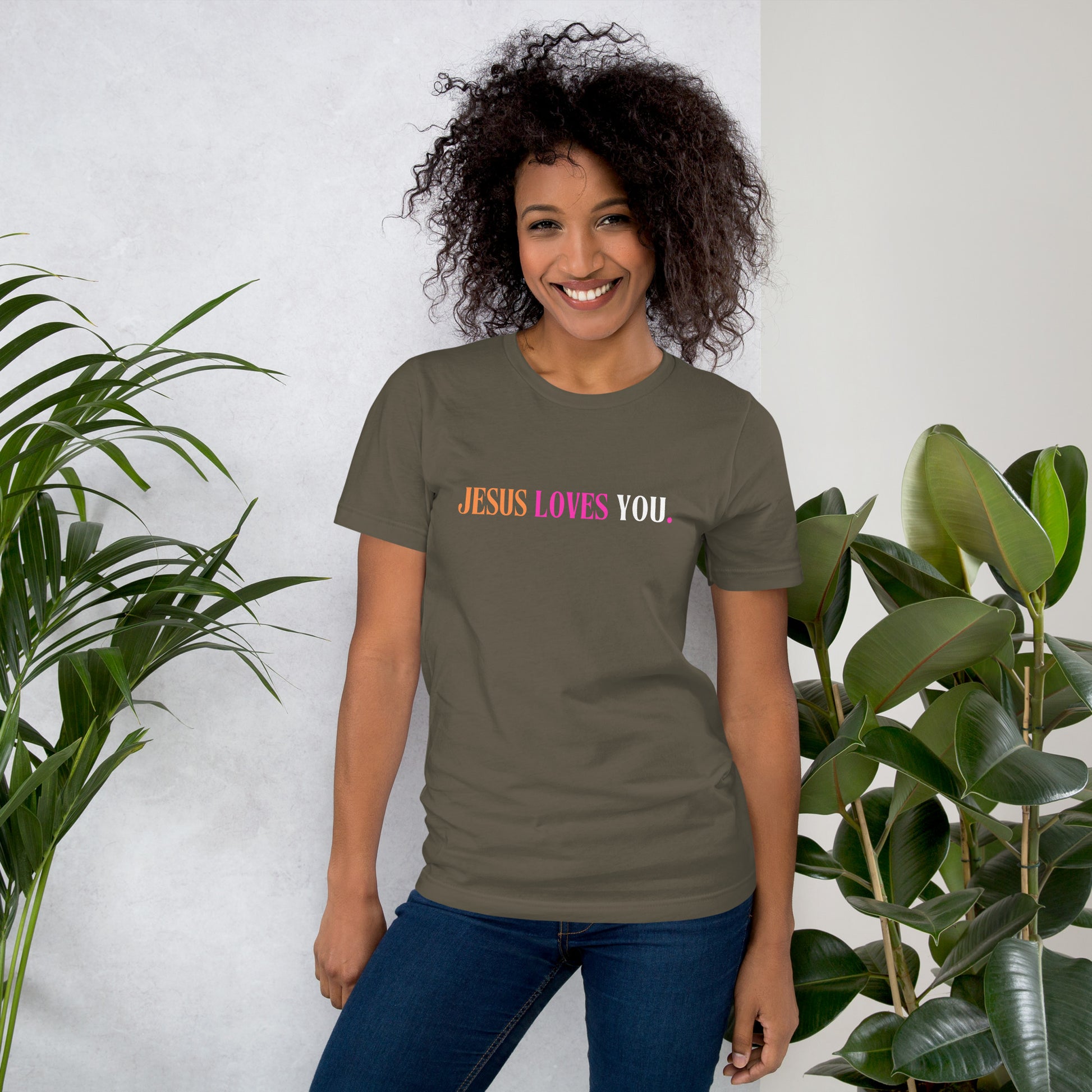 Jesus Loves You Christian Inspirational T-Shirt  Unisex Bella Canvas 3001