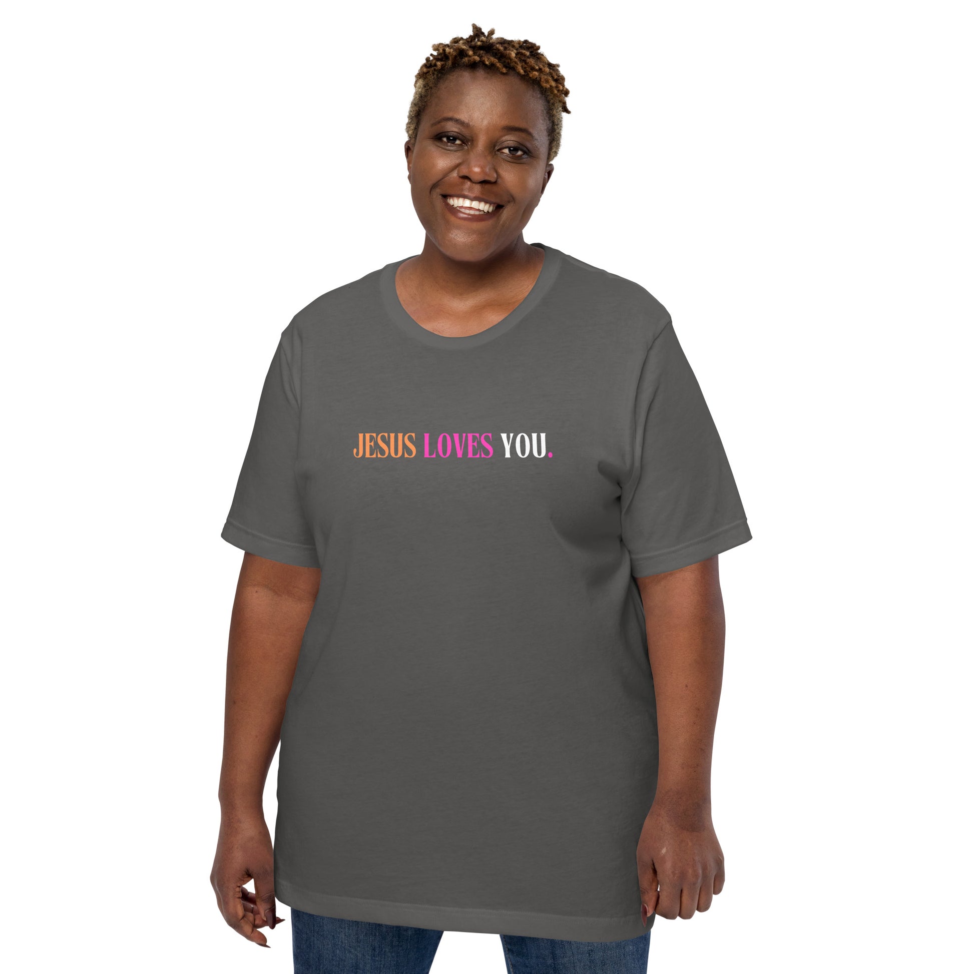 Jesus Loves You Christian Inspirational T-Shirt  Unisex Bella Canvas 3001