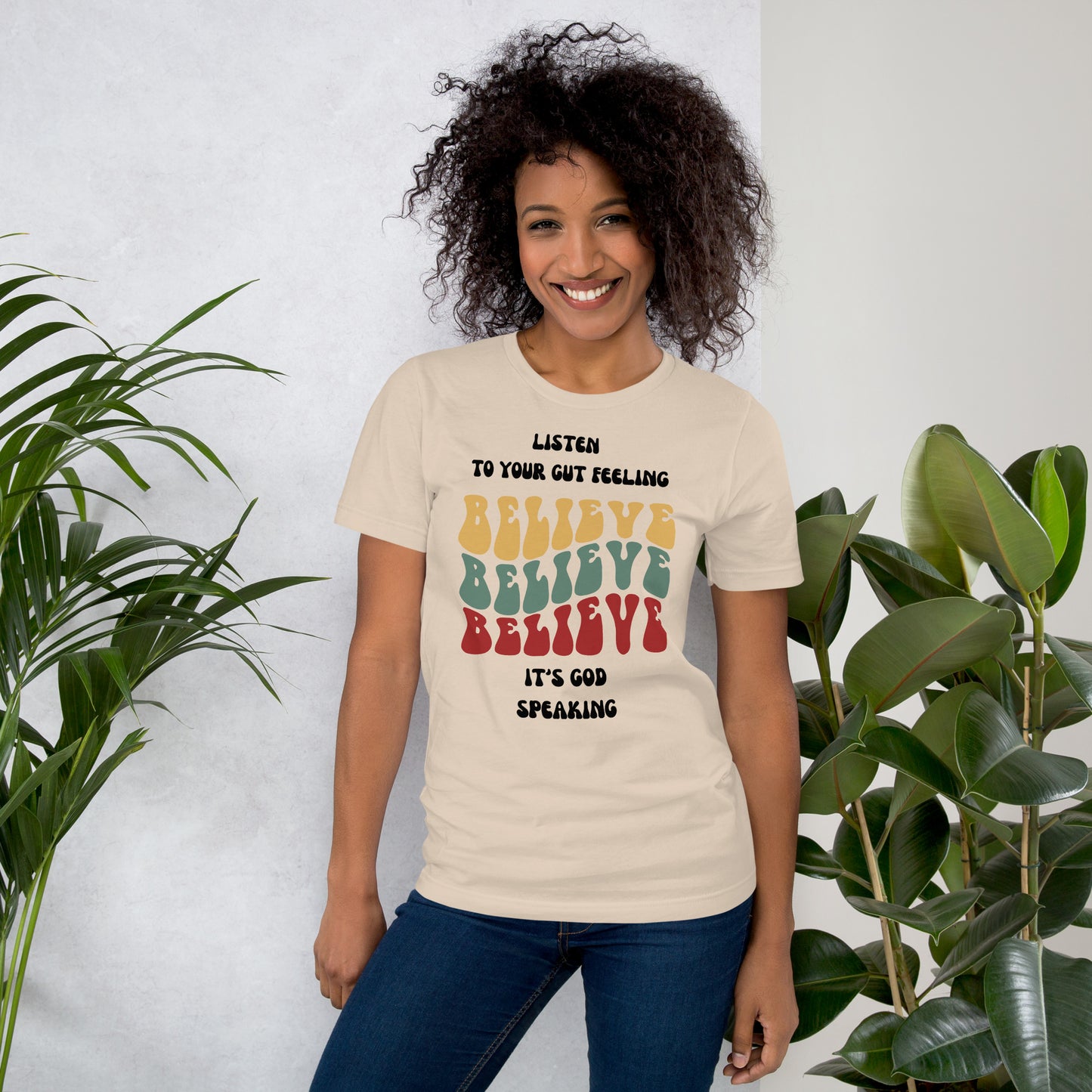 Listen To Your Gut Feeling Inspirational Unisex T Shirt