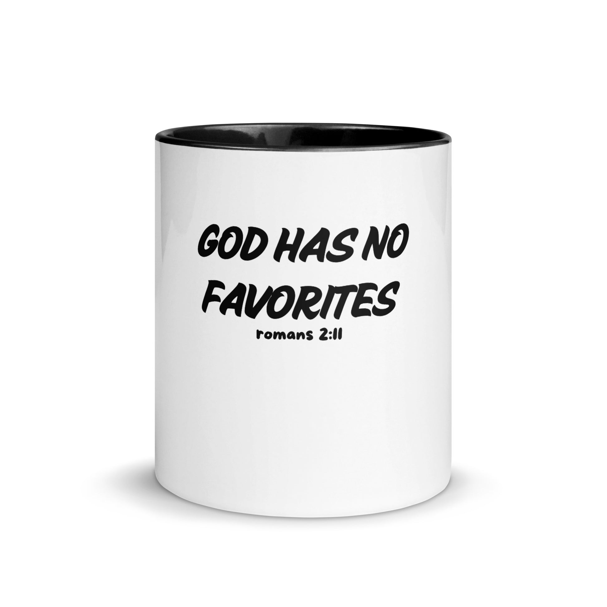 God has no favorites Christian Mug with Color Inside