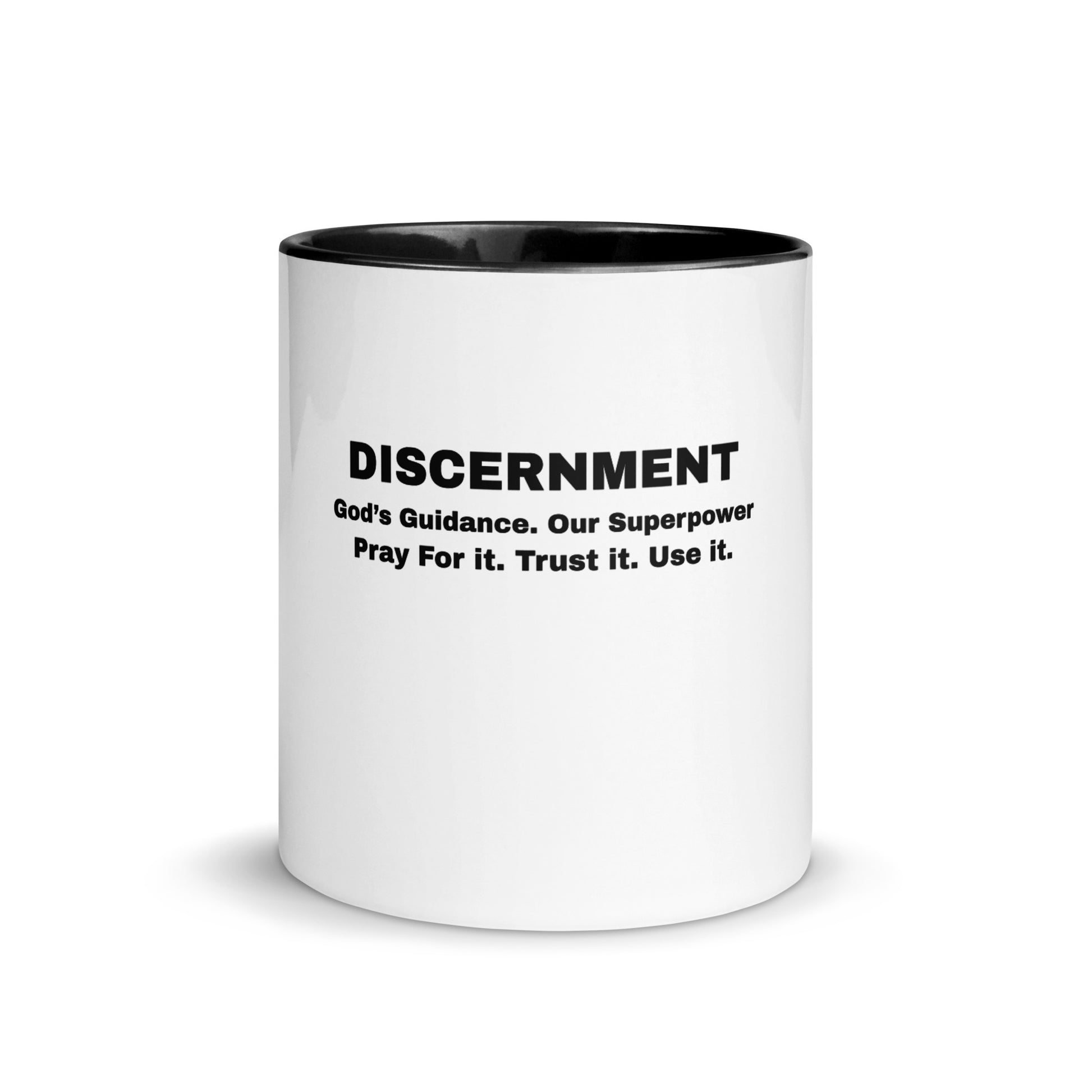 Discernment Christian Faith Inspirational Mug with Color Inside