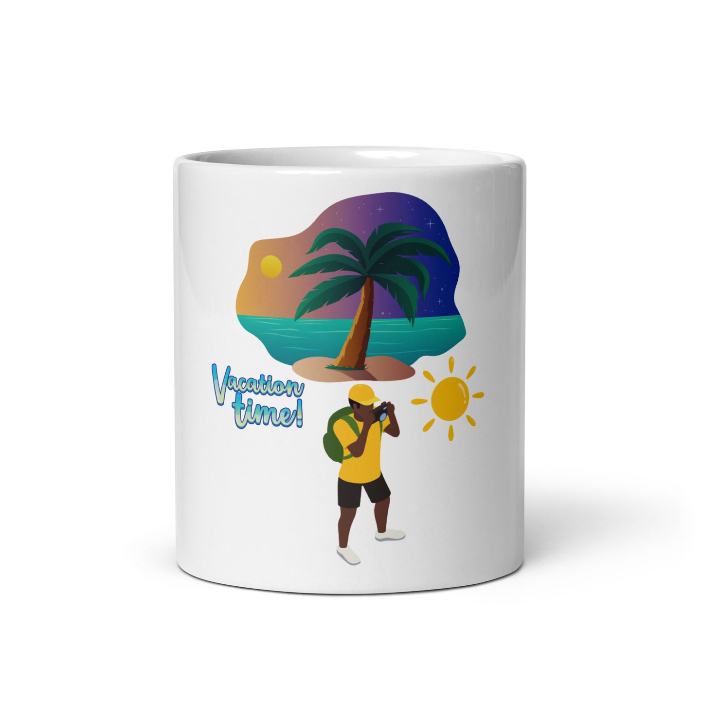 Vacation inspirational White glossy mug