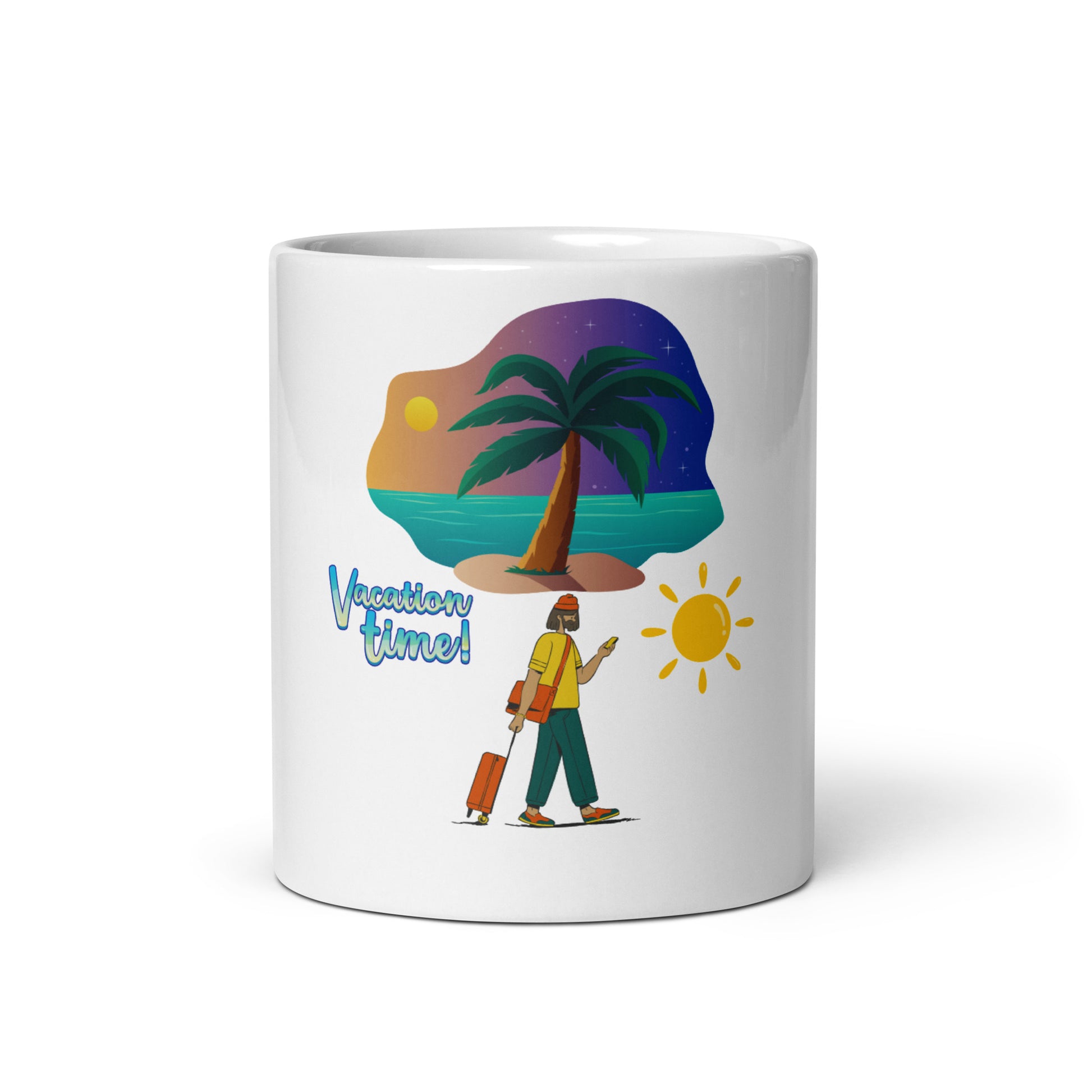 Vacation inspirational White glossy mug