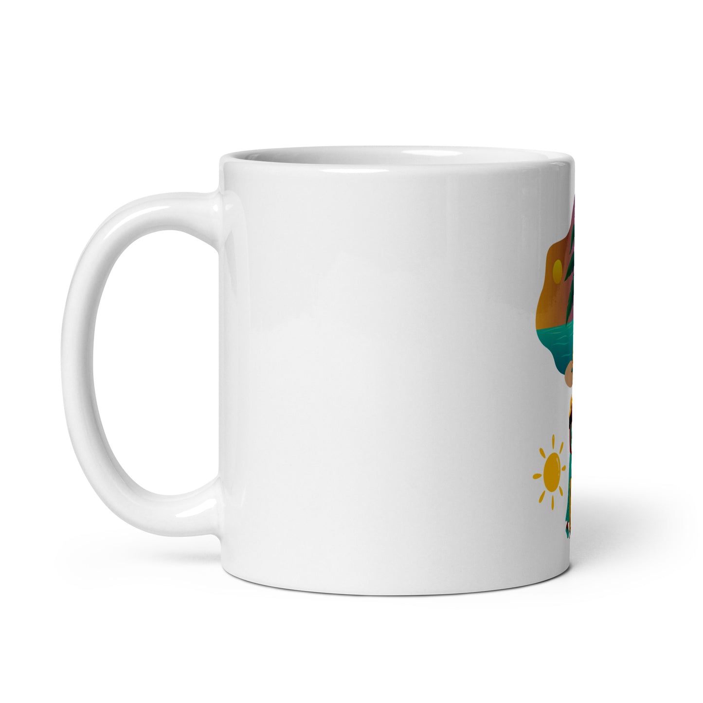 Vacation inspirational White glossy mug