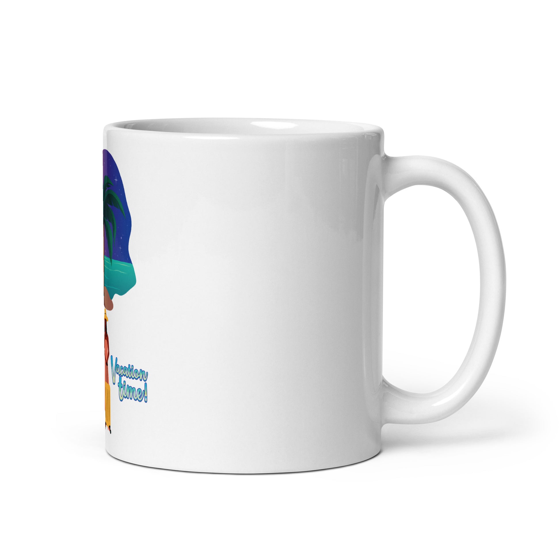 Vacation inspirational White glossy mug