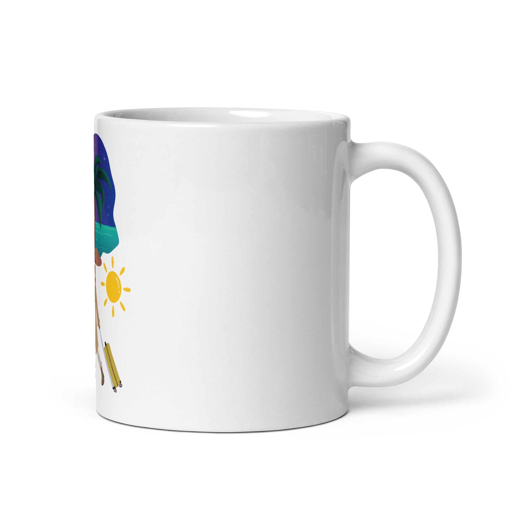 Vacation inspirational White glossy mug