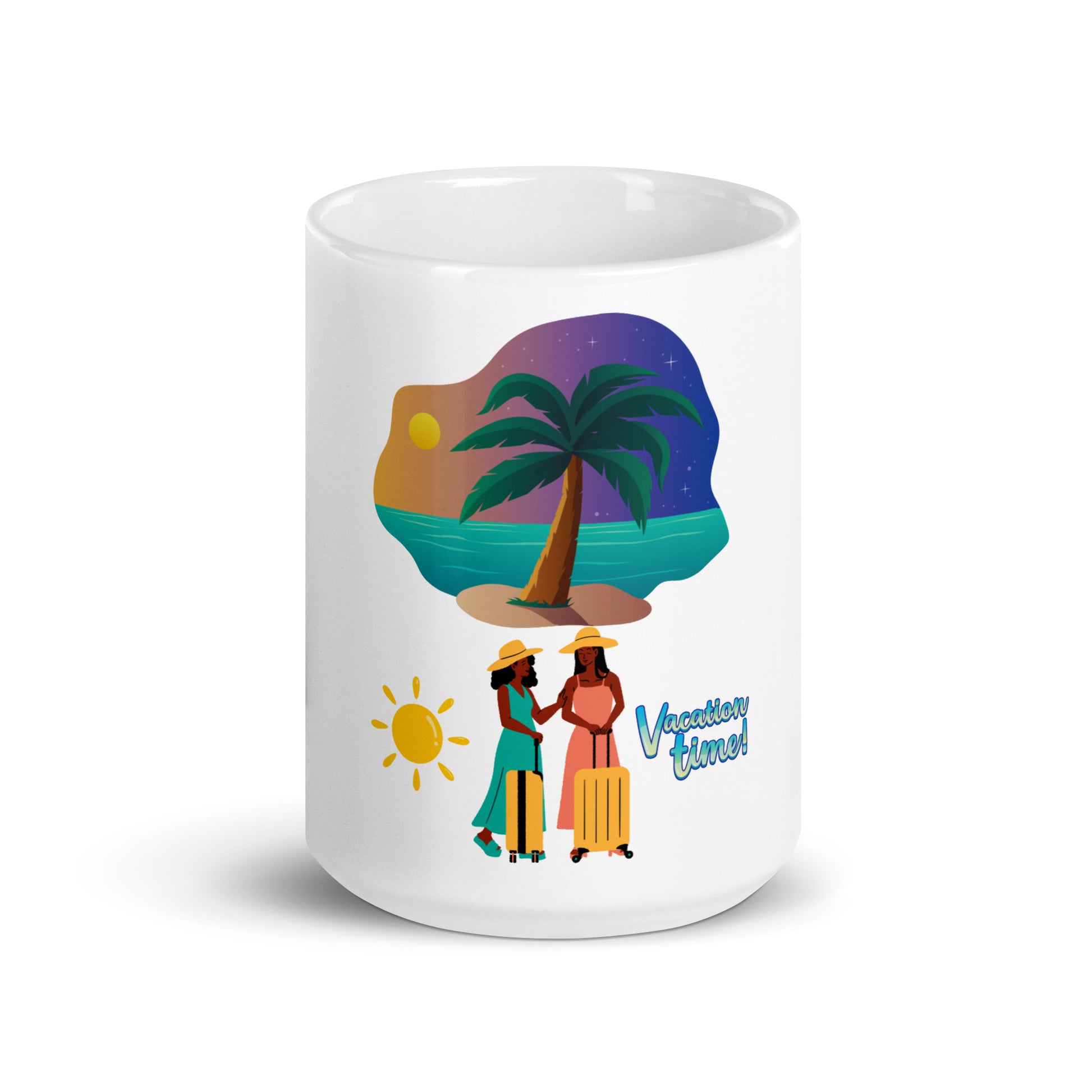 Vacation inspirational White glossy mug