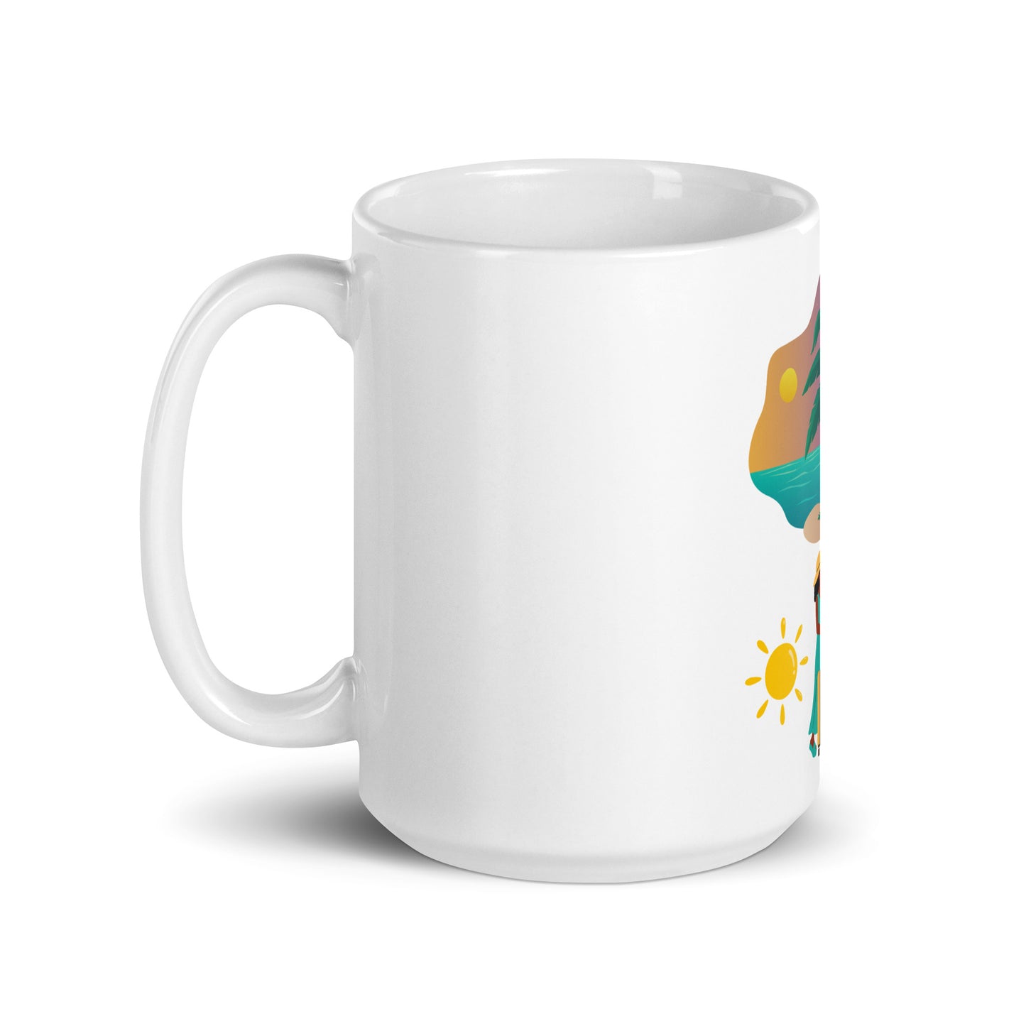 Vacation inspirational White glossy mug