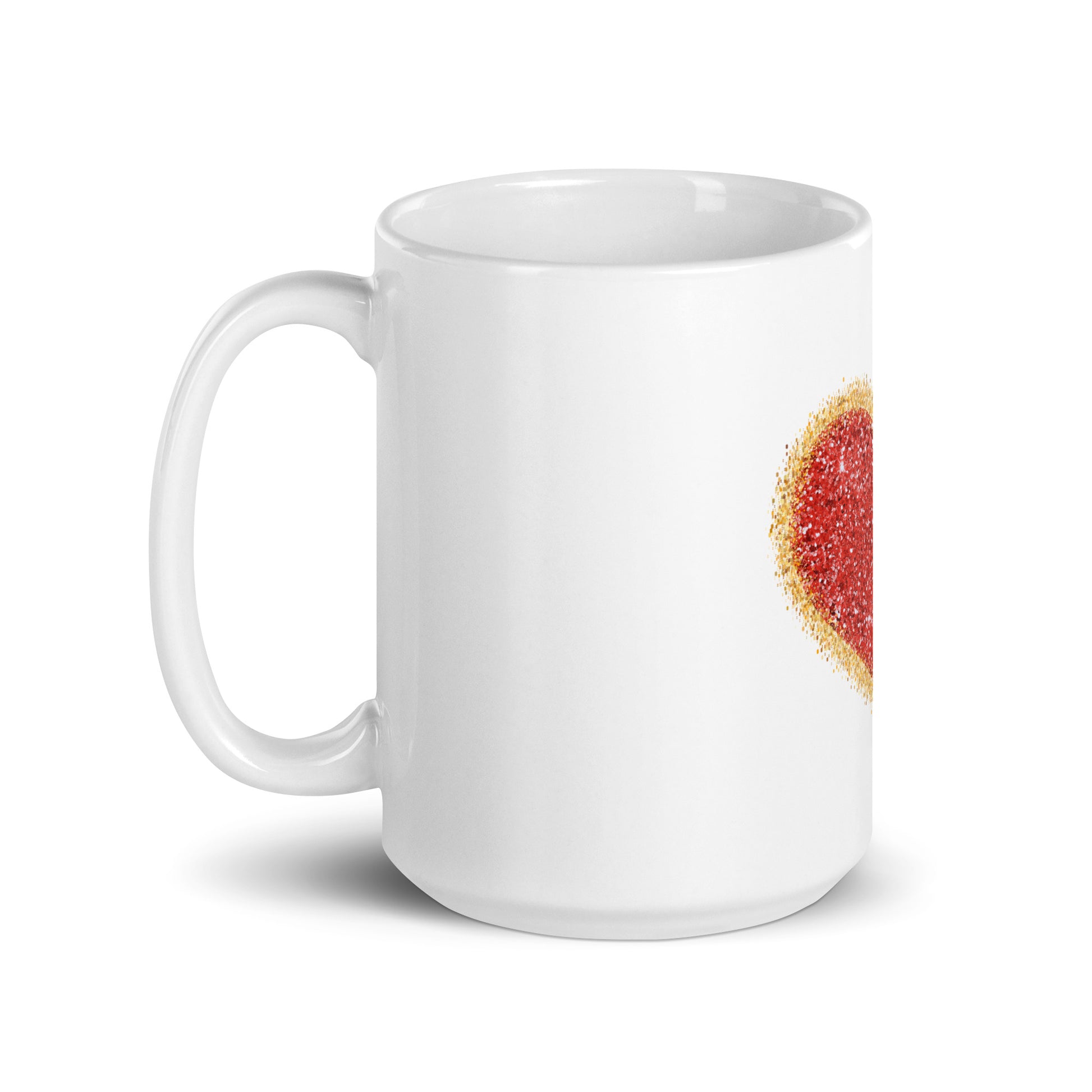 Heart White Glossy Mug