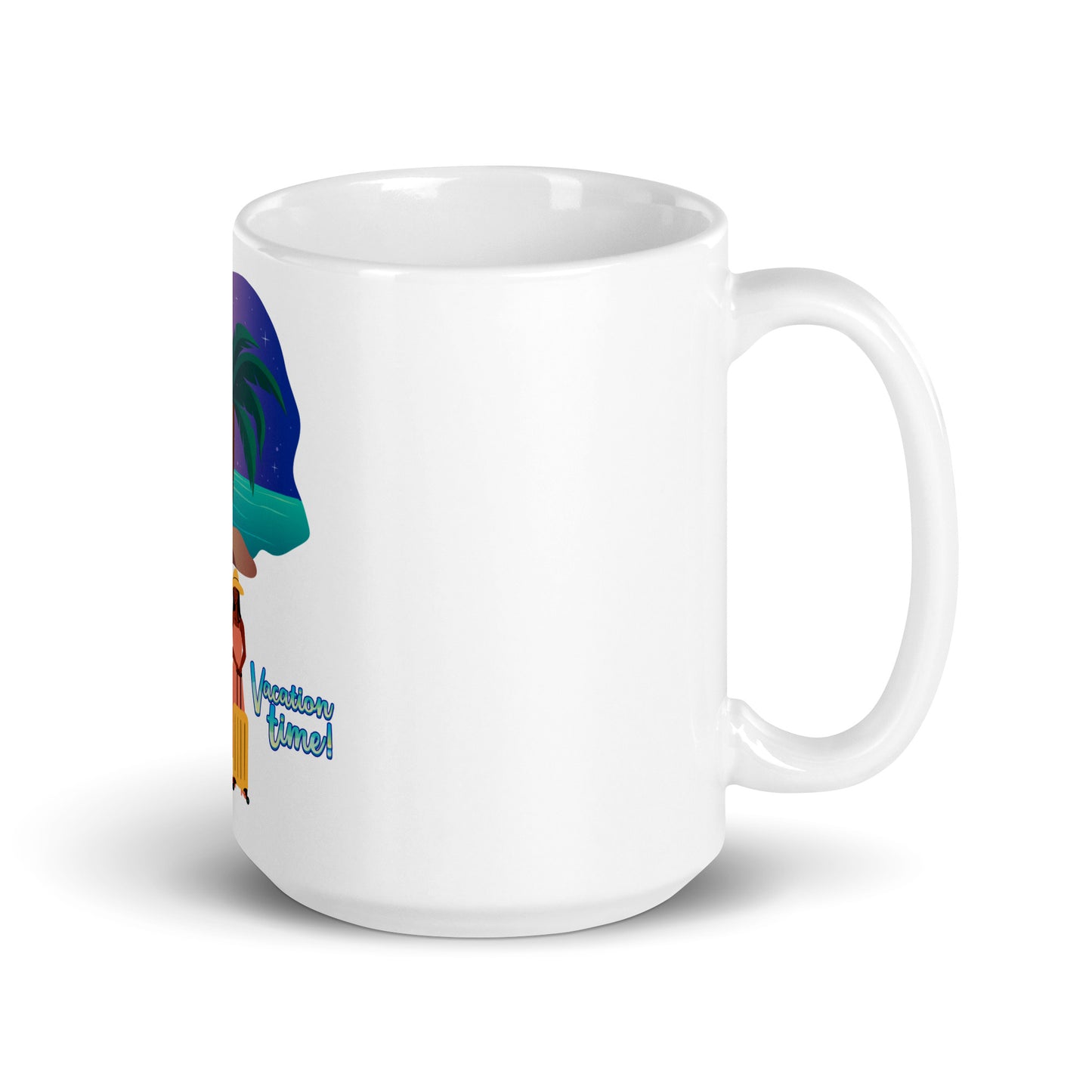 Vacation inspirational White glossy mug