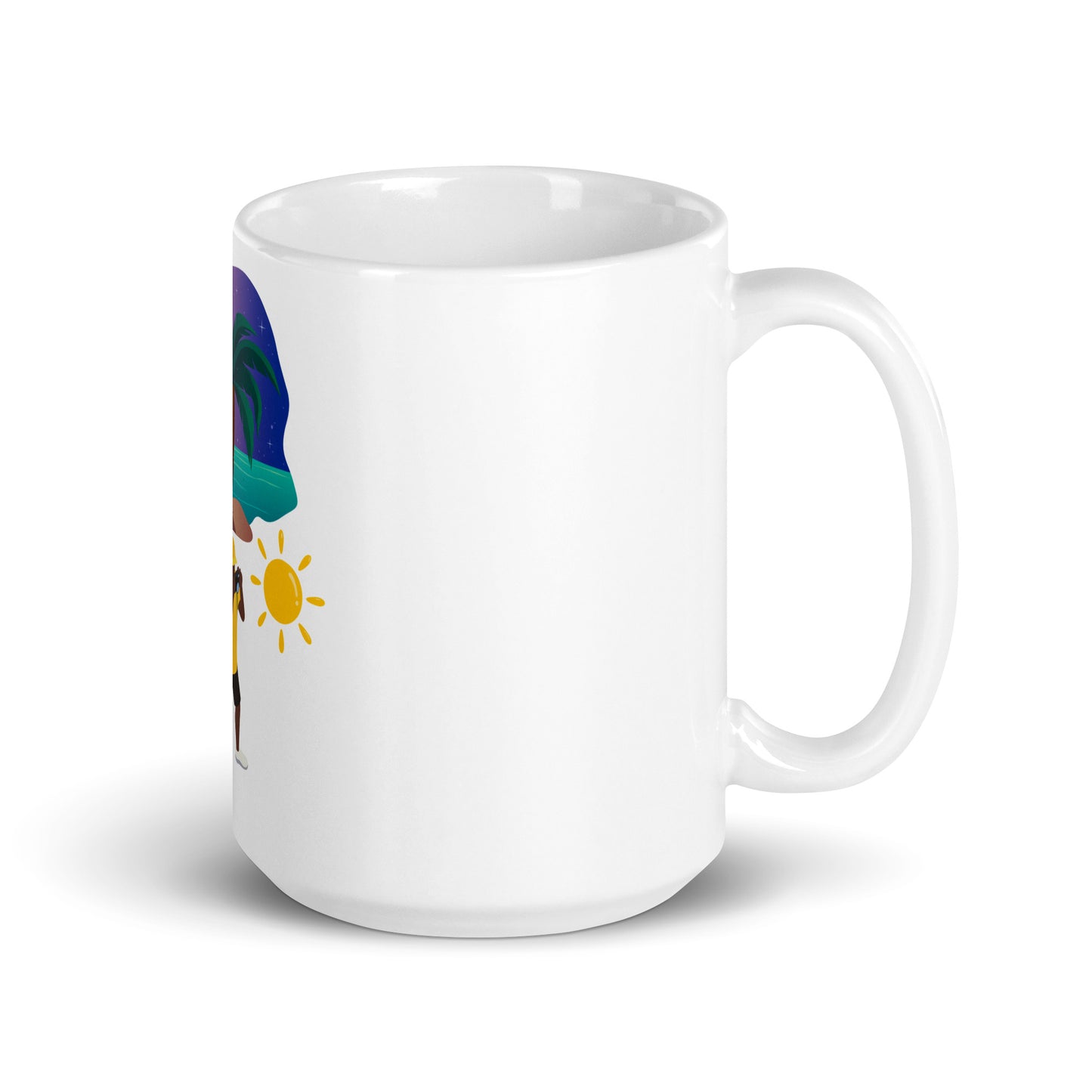 Vacation inspirational White glossy mug