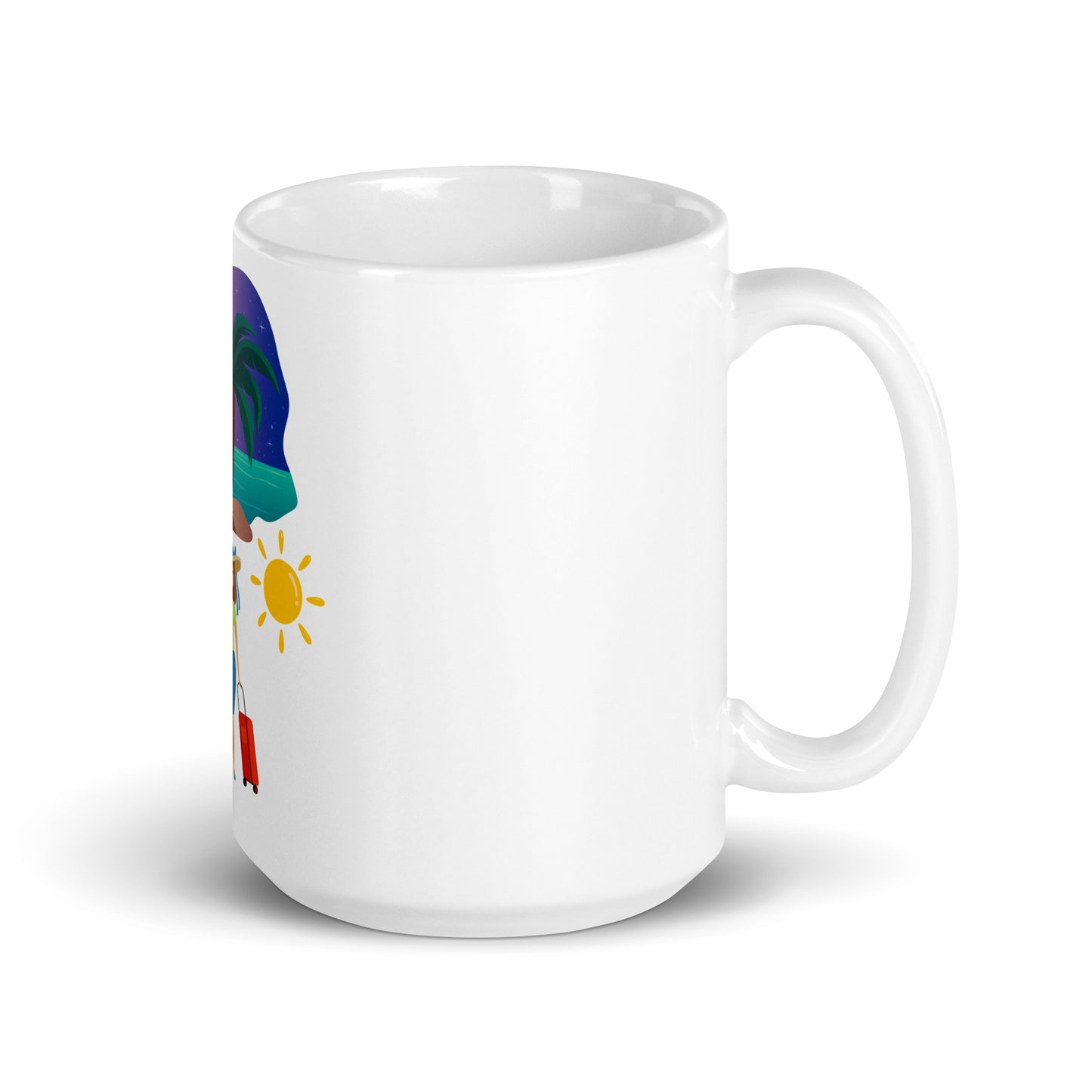 Vacation inspirational White glossy mug