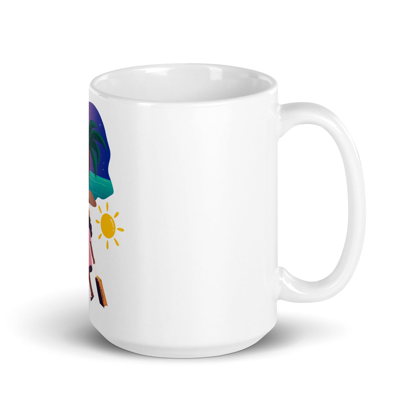 Vacation inspirational White glossy mug