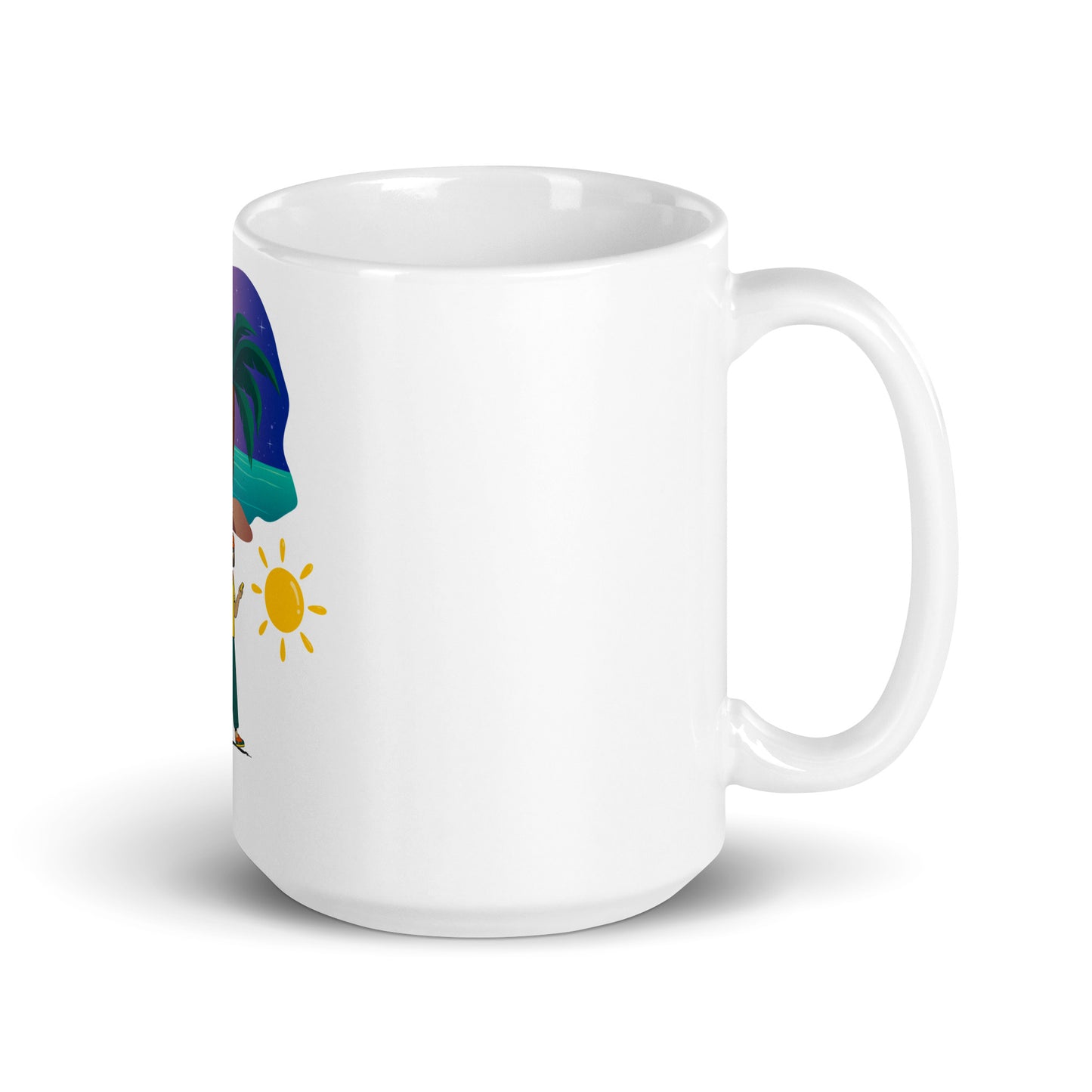 Vacation inspirational White glossy mug