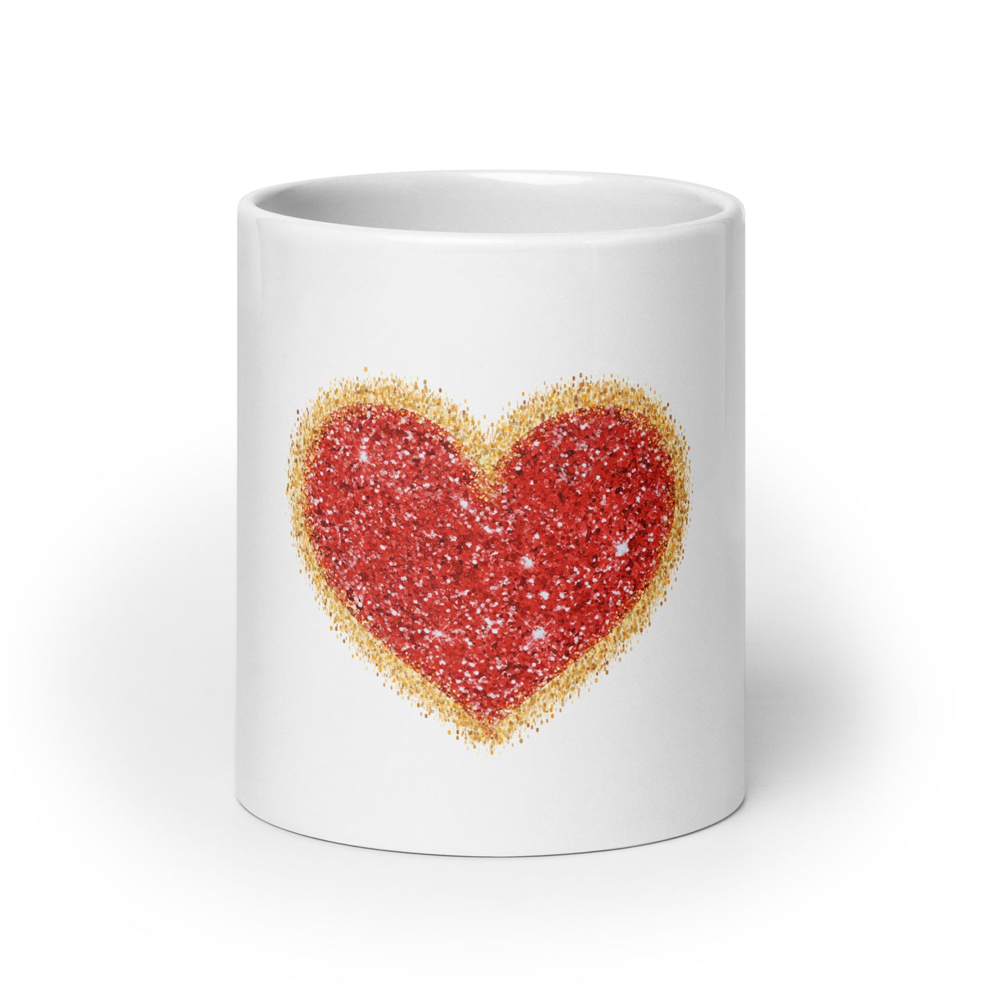 Heart White Glossy Mug