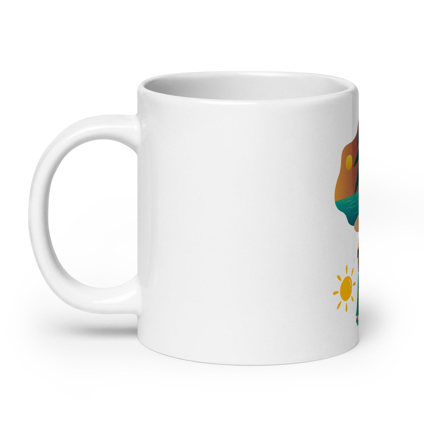 Vacation inspirational White glossy mug