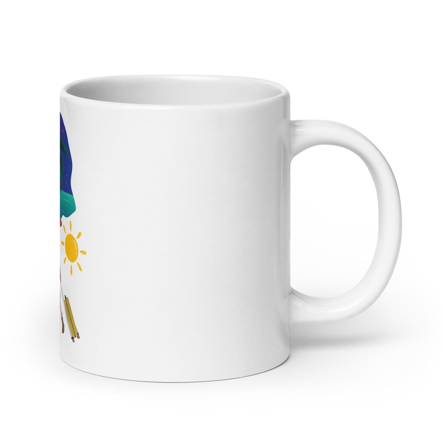 Vacation inspirational White glossy mug