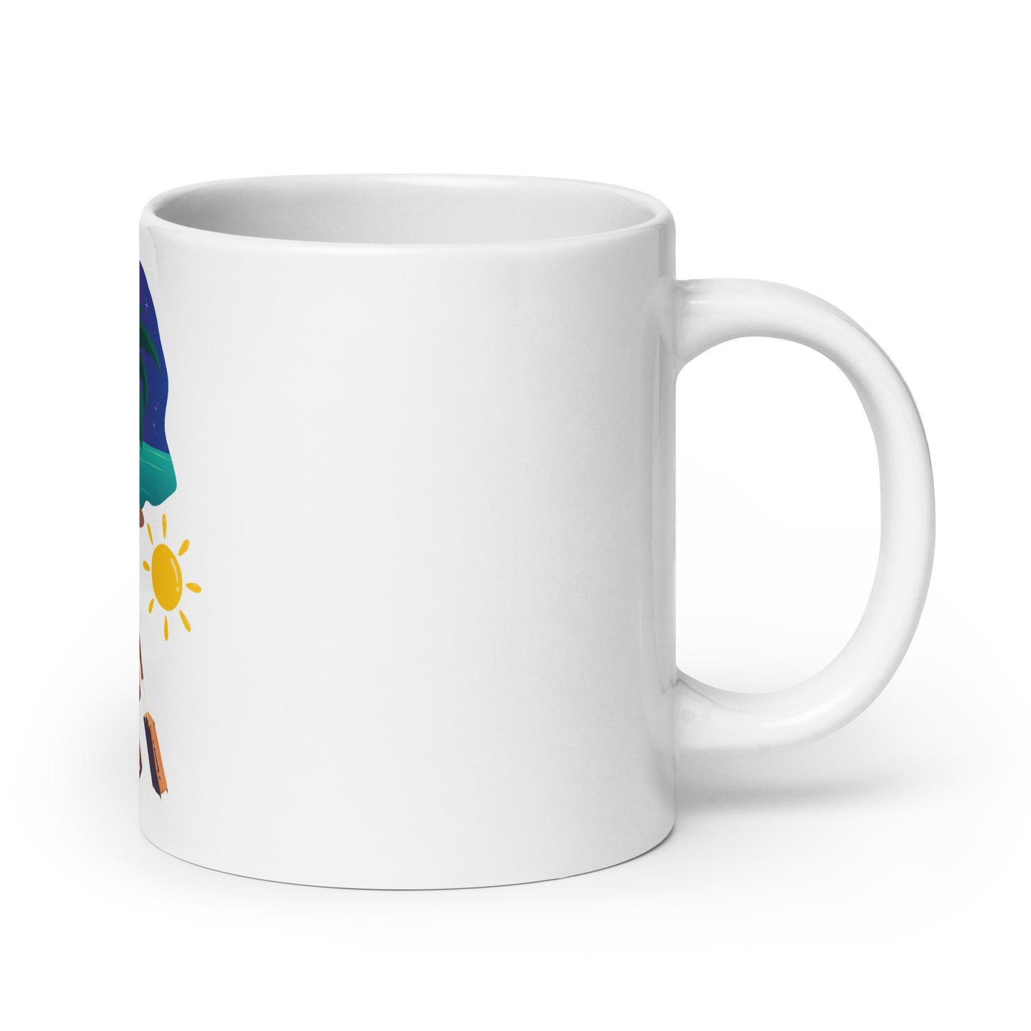 Vacation inspirational White glossy mug