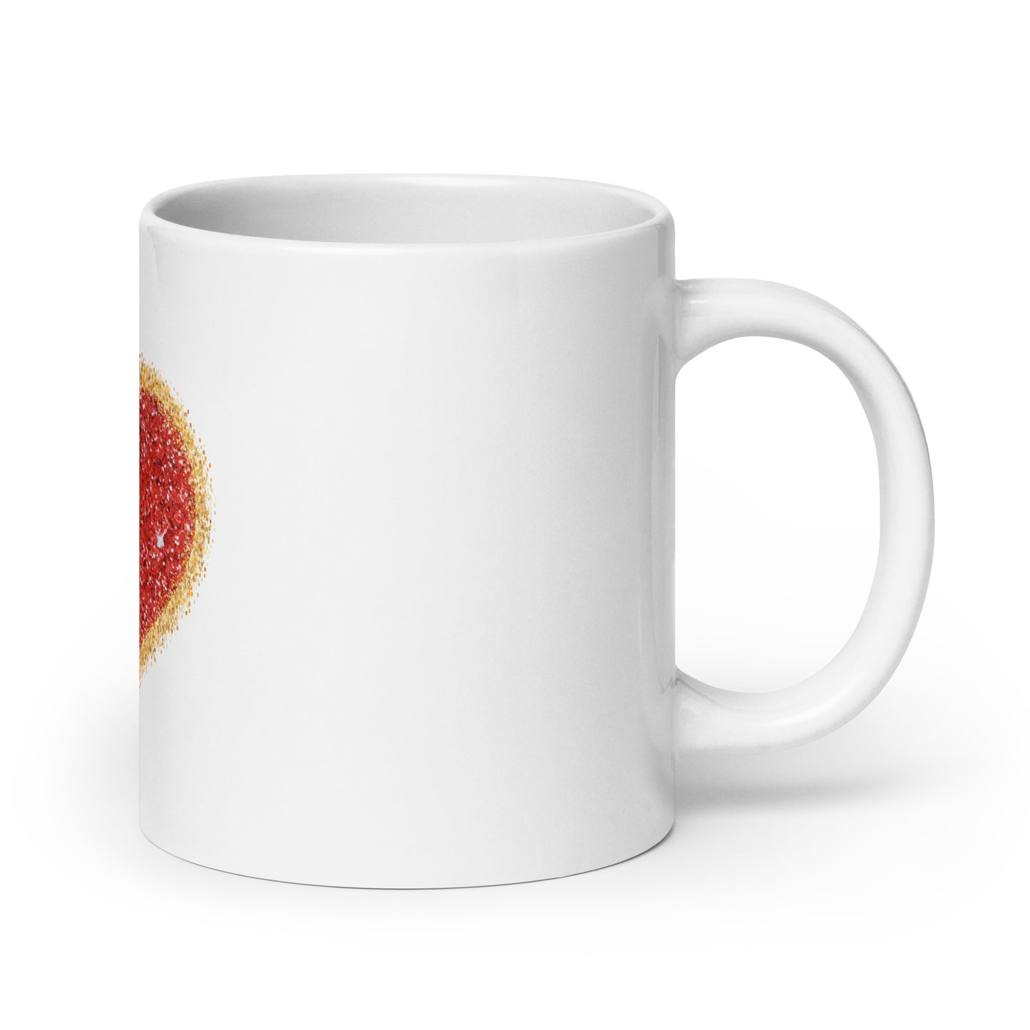 Heart White Glossy Mug