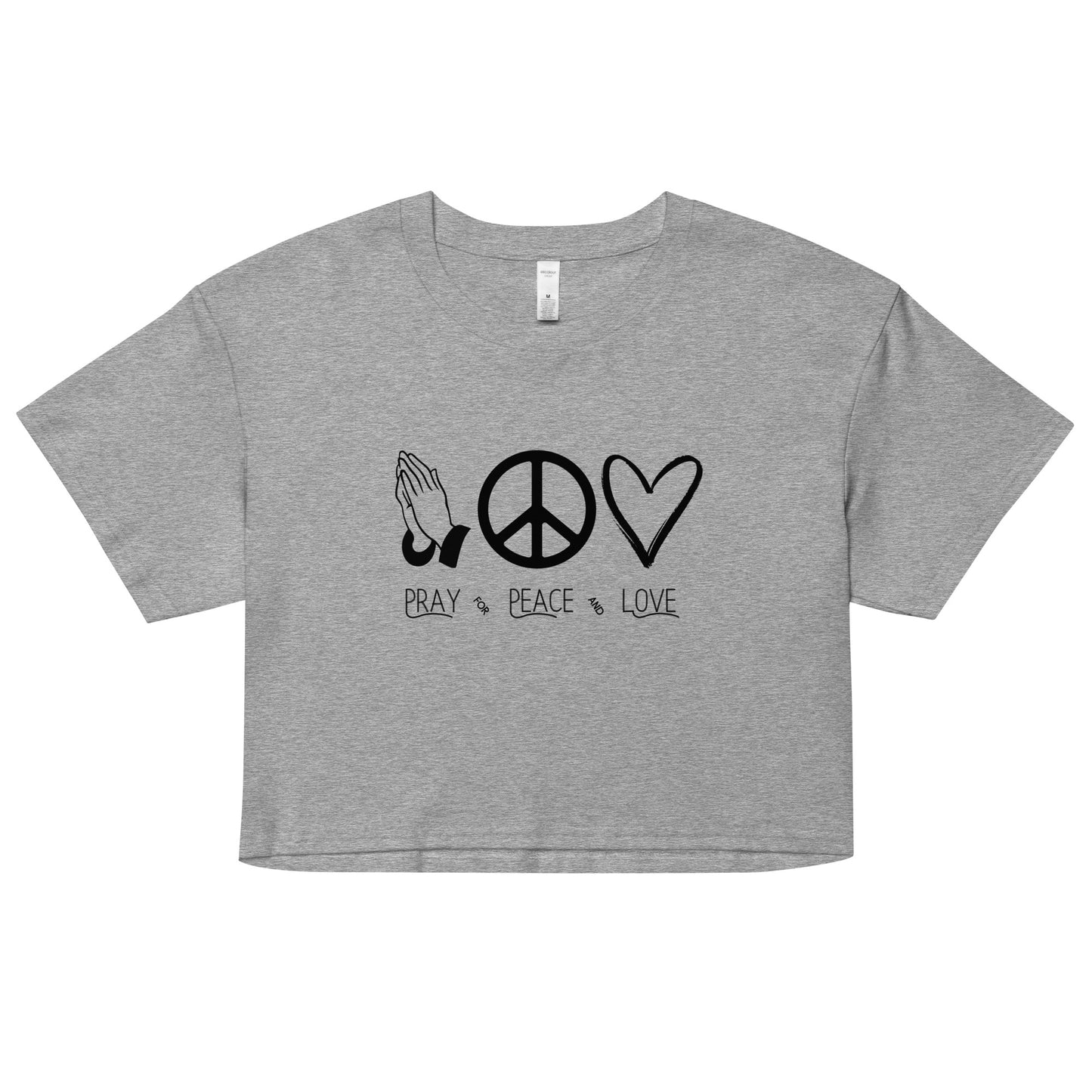 Pray for Peace and Love Inspirational Crop Top