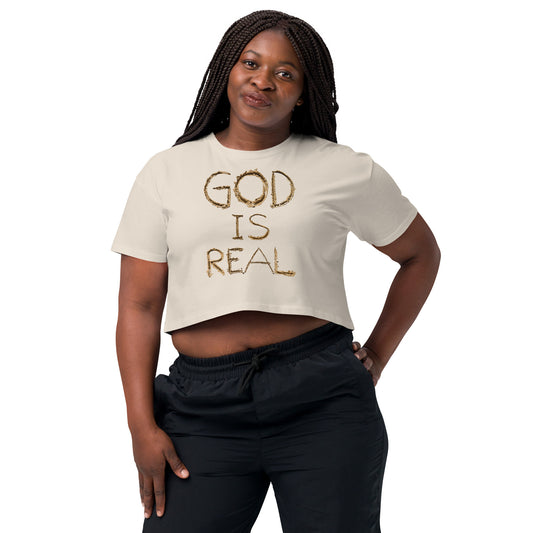 God Is Real Christian Inspirational Crop Top