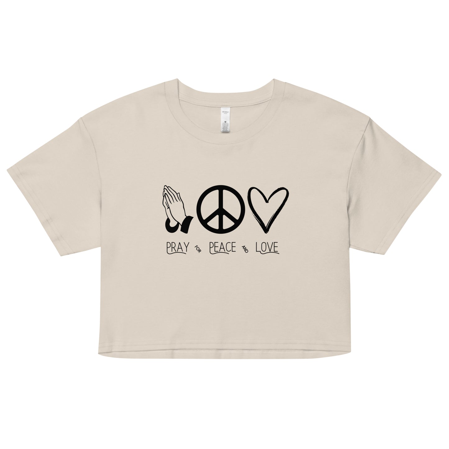 Pray for Peace and Love Inspirational Crop Top