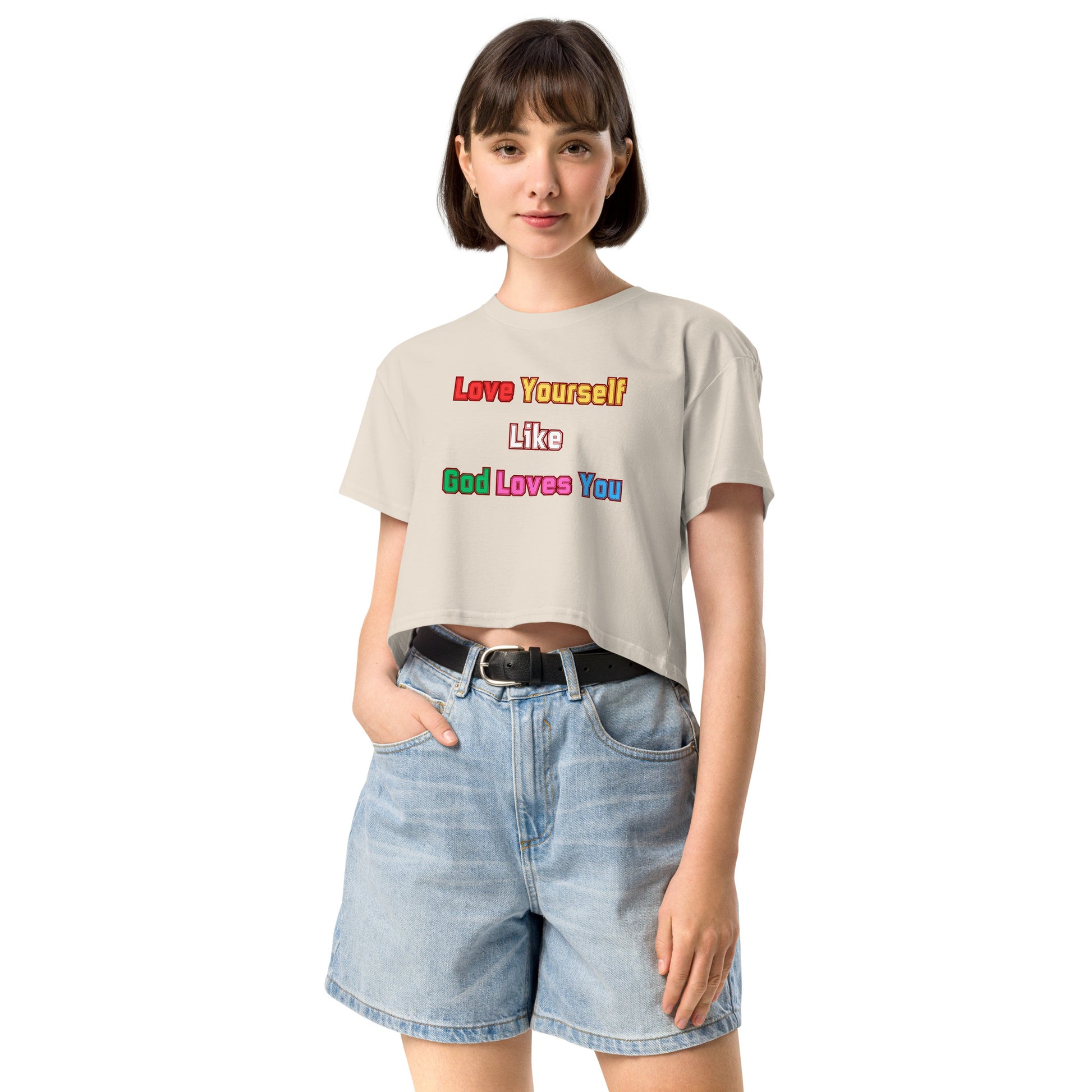 Love Yourself Motivational Women’s Crop Top