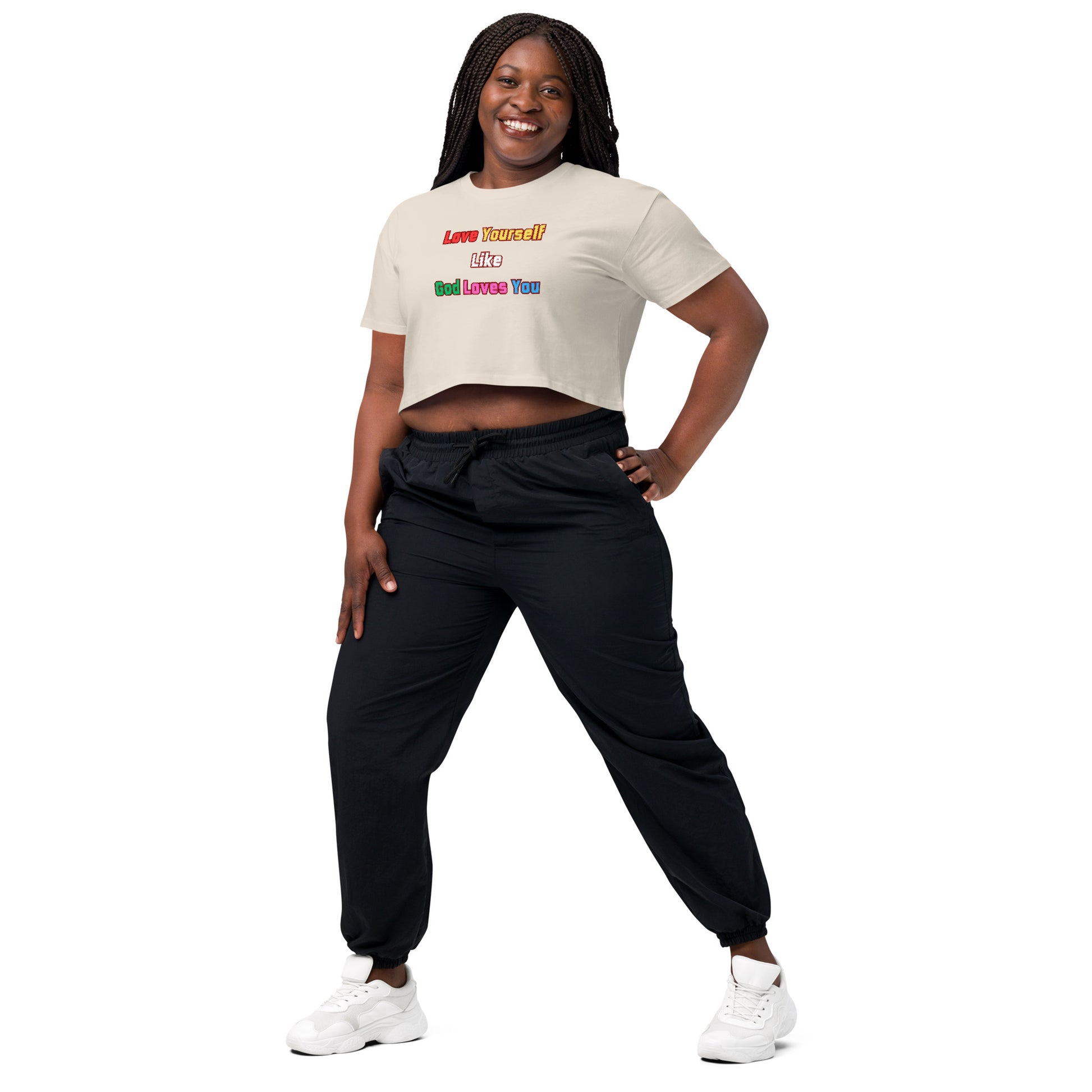 Love Yourself Motivational Women’s Crop Top